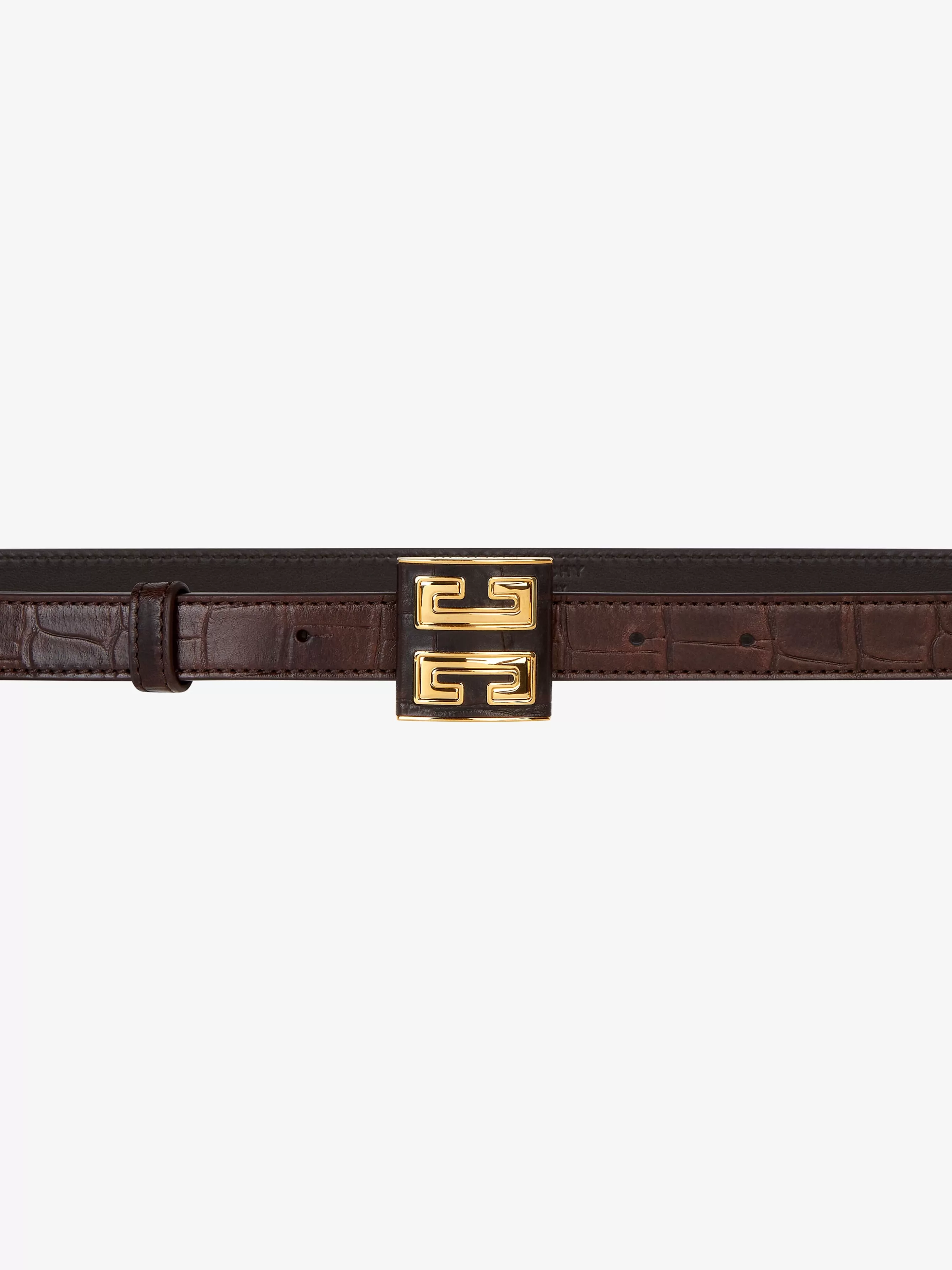 GIVENCHY Belts-4G belt in crocodile effect leather