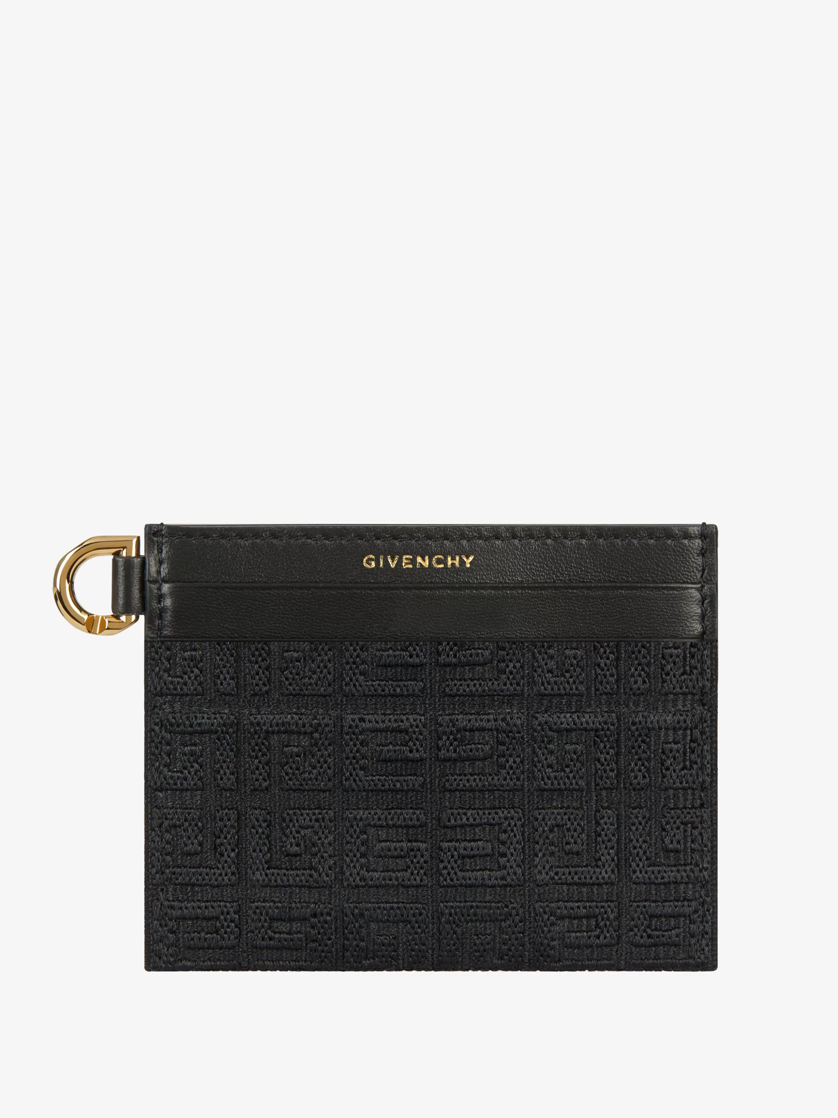 GIVENCHY Small Leather Goods-4G card holder in 4G embroidered canvas