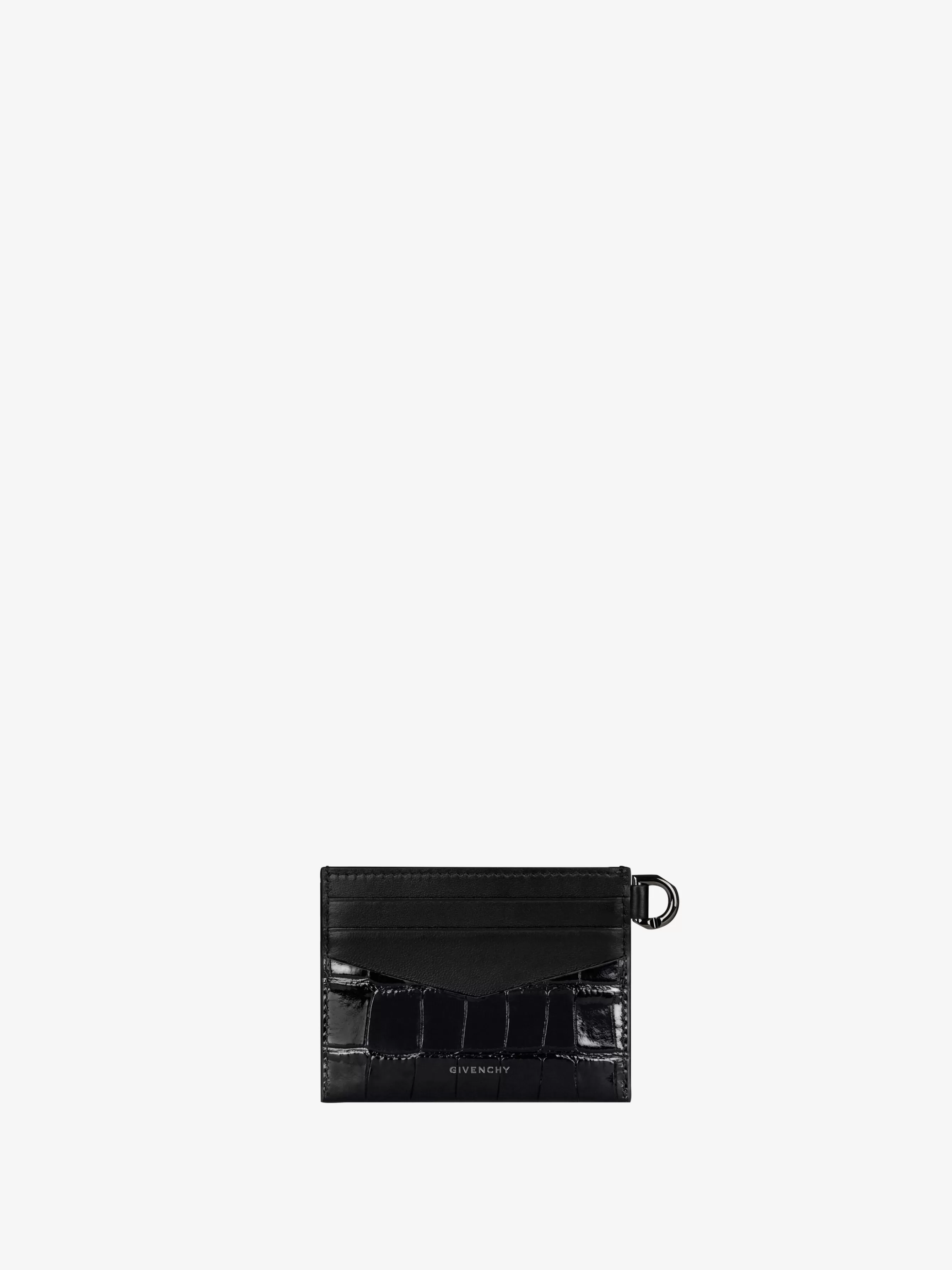 GIVENCHY Small Leather Goods-4G card holder in crocodile effect leather