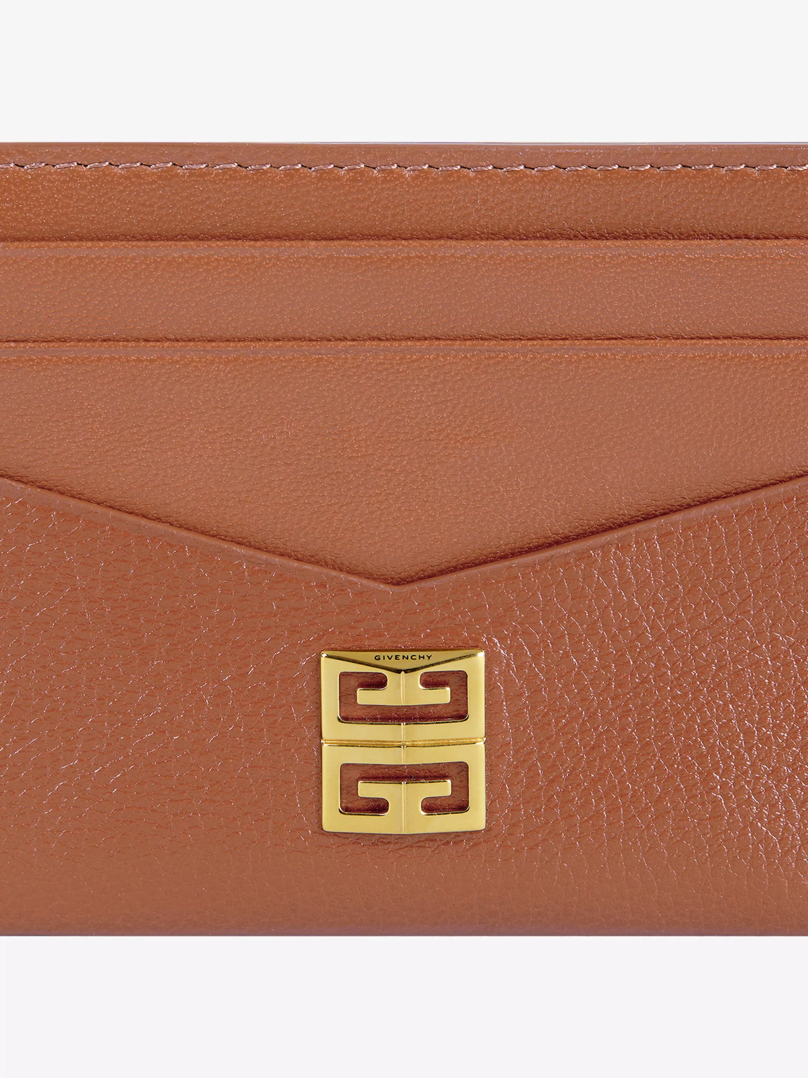 GIVENCHY Small Leather Goods-4G card holder in grained leather