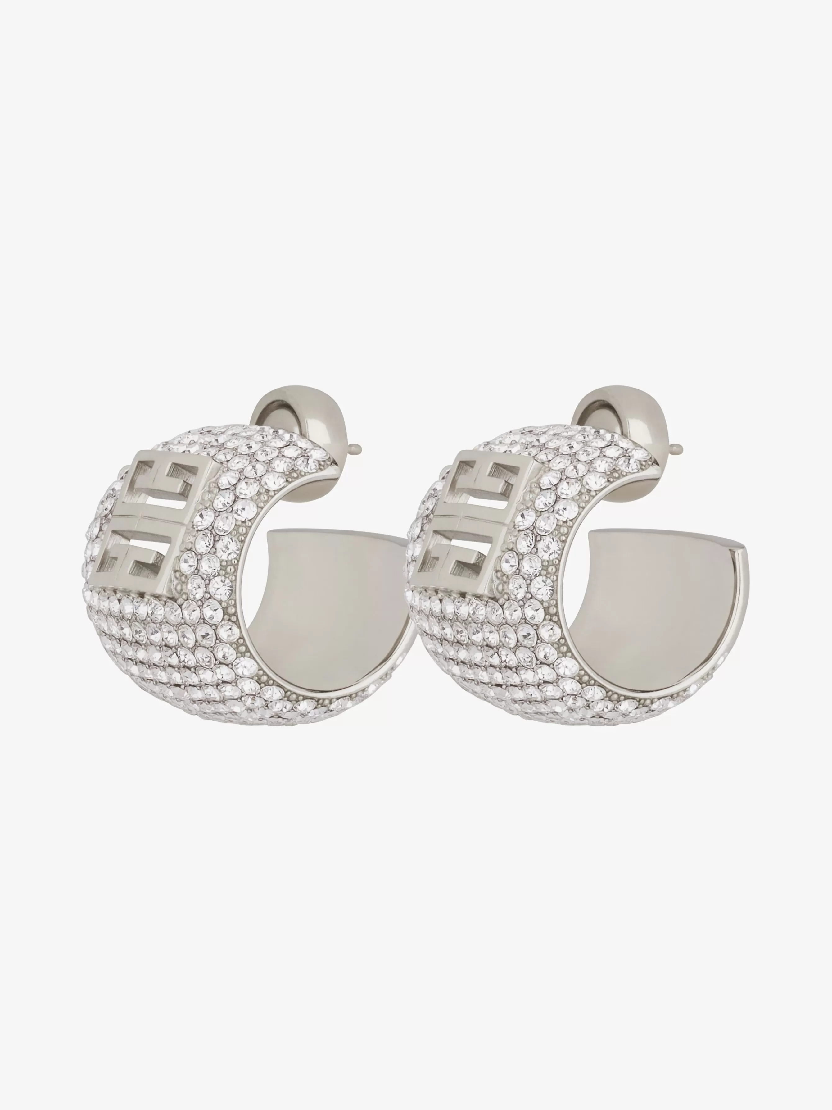 GIVENCHY Jewelry-4G earrings in metal with crystals