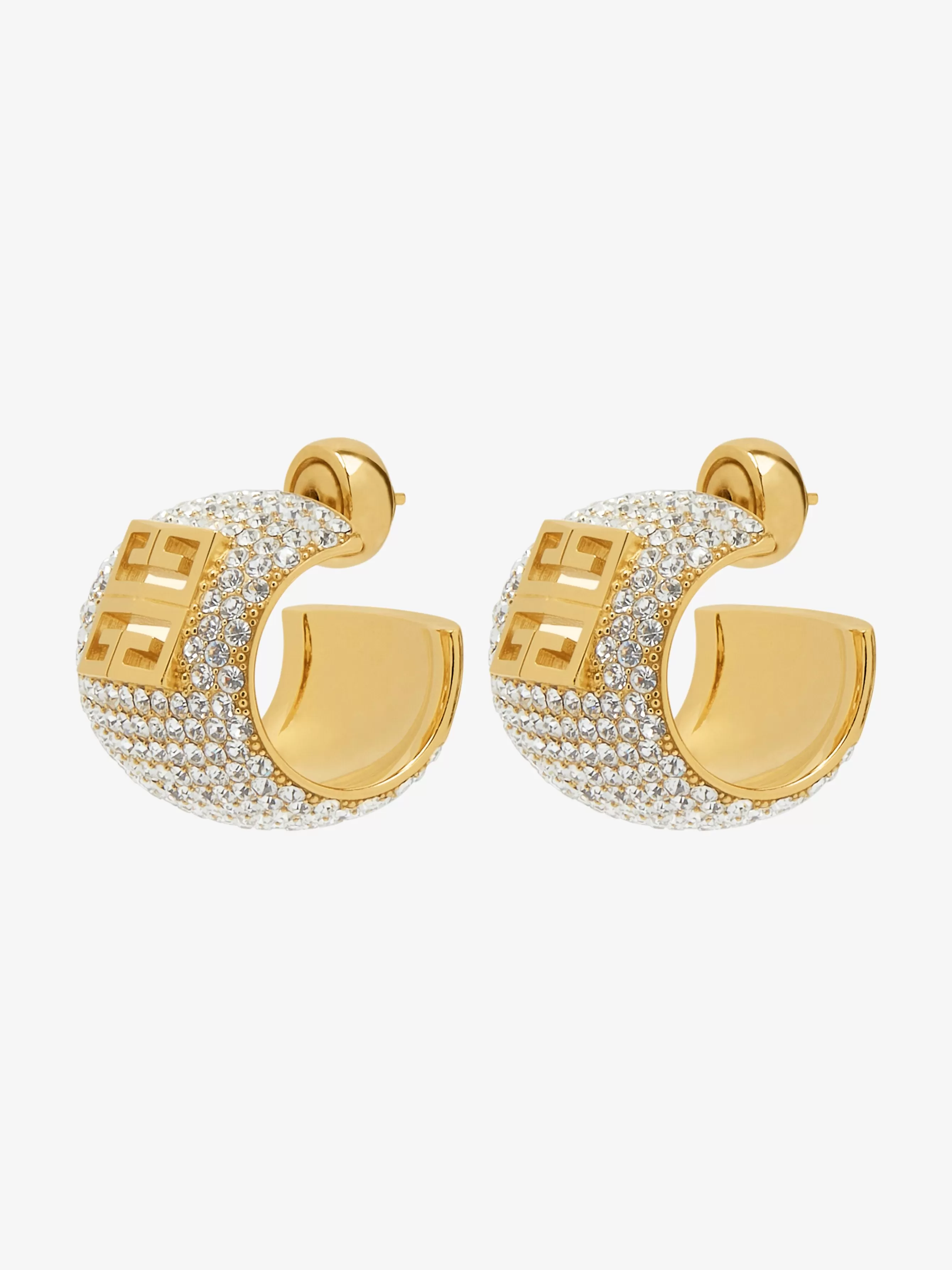 GIVENCHY Jewelry-4G earrings in metal with crystals