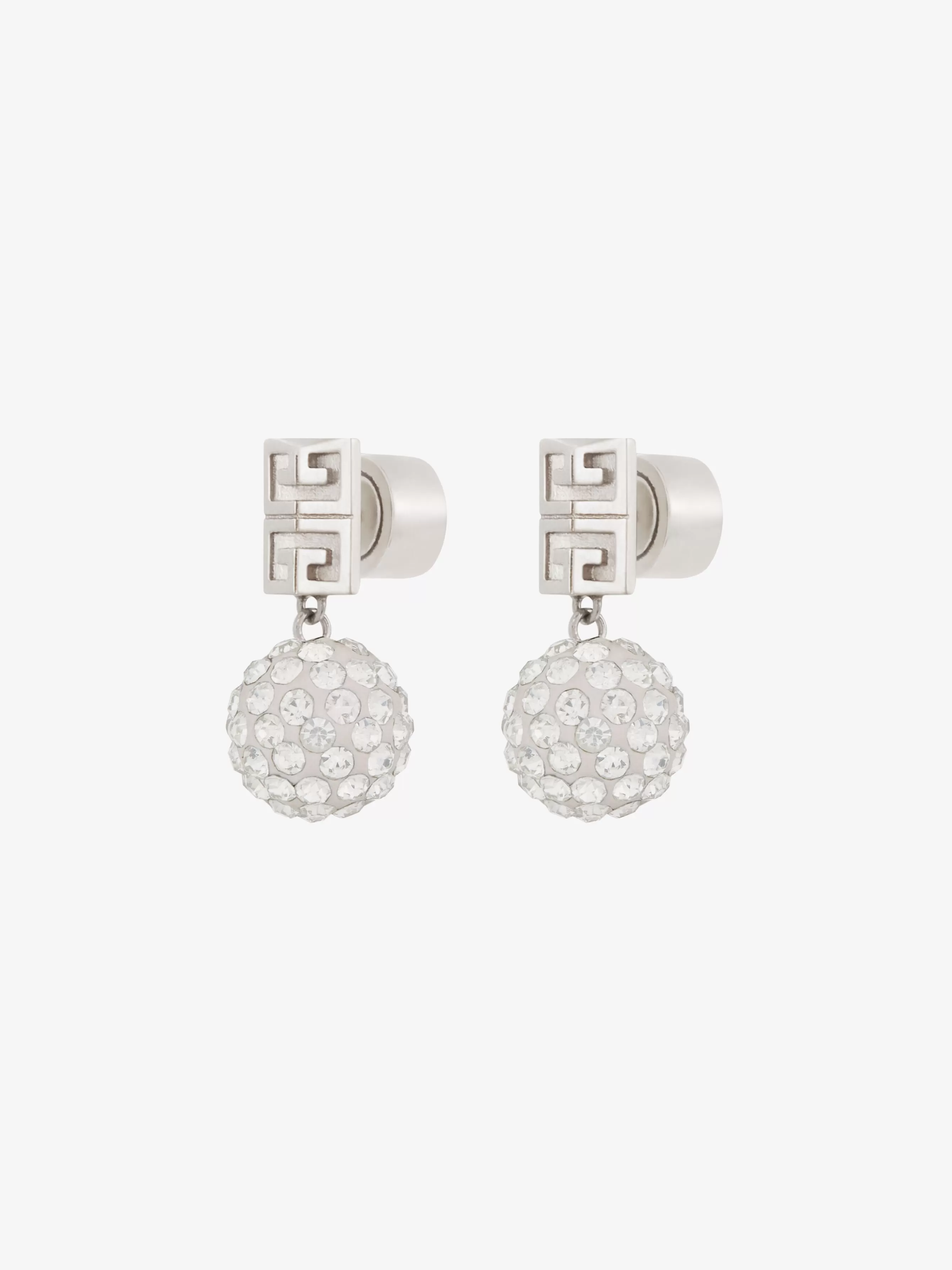 GIVENCHY Jewelry-4G earrings in metal with crystals