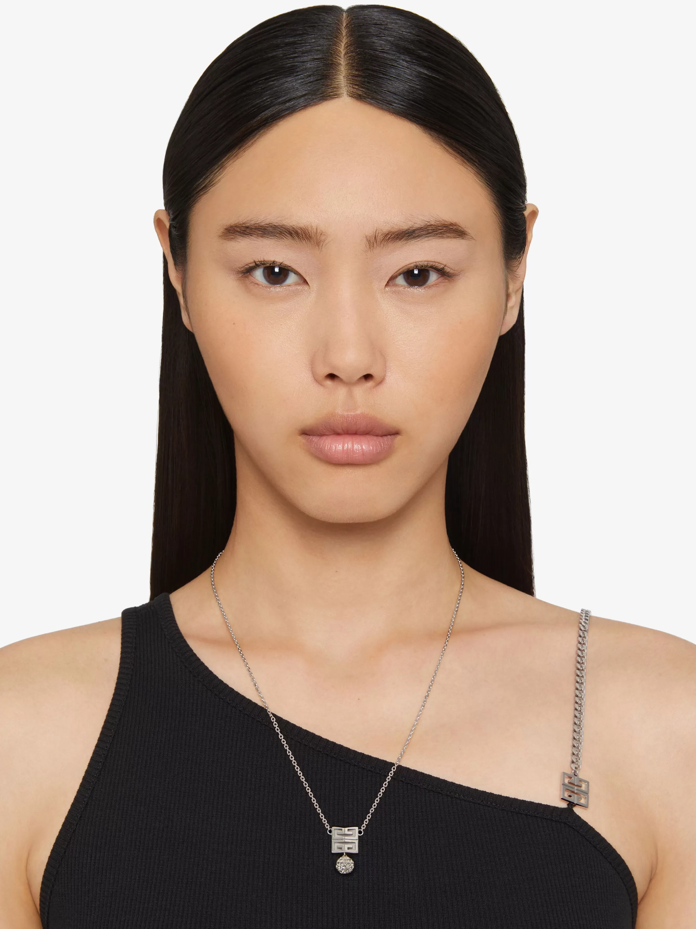 Women GIVENCHY Other Accessories | Scarves-4G necklace in metal with crystals