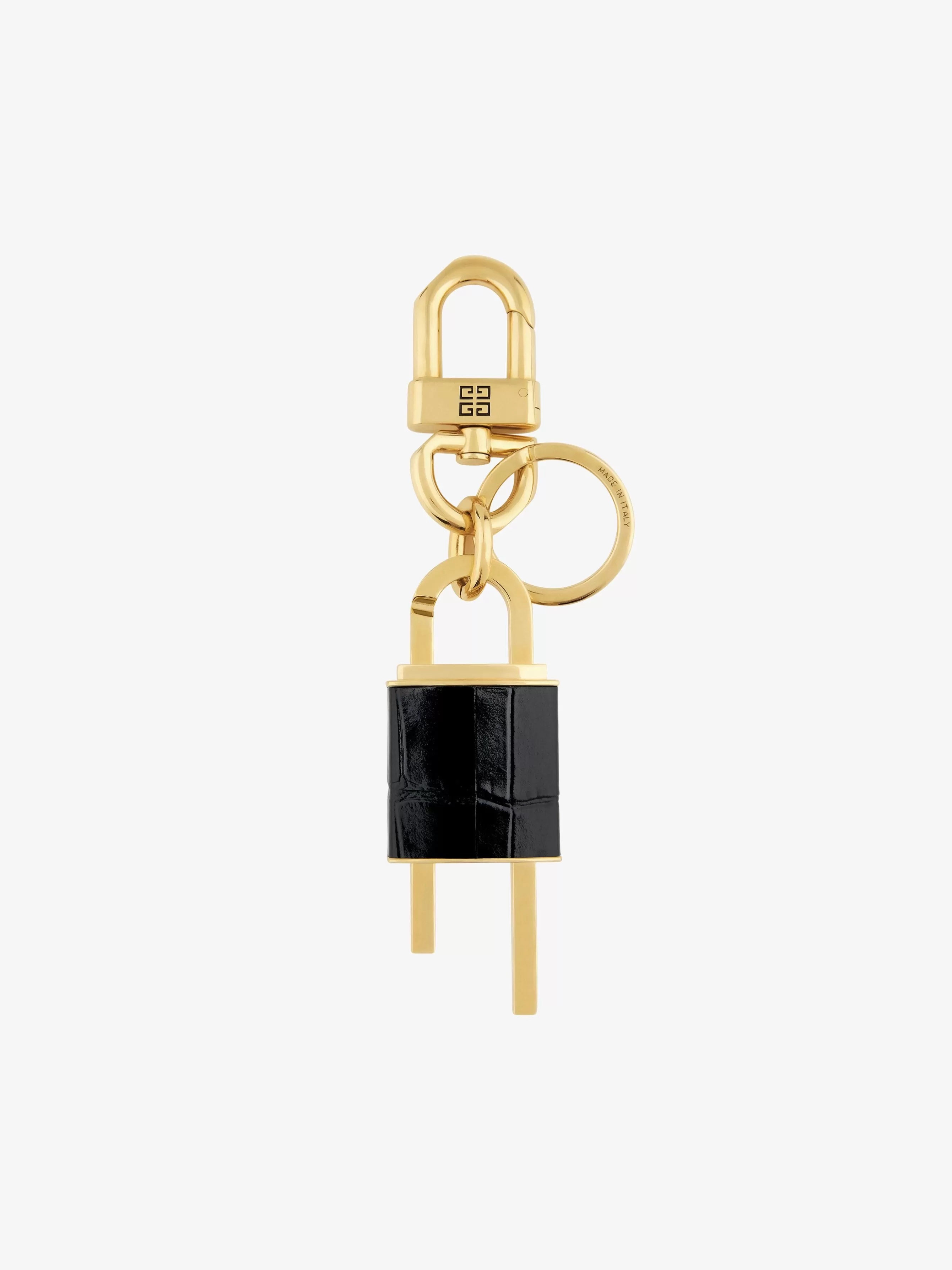 GIVENCHY Other Accessories-4G Padlock keyring in metal and leather