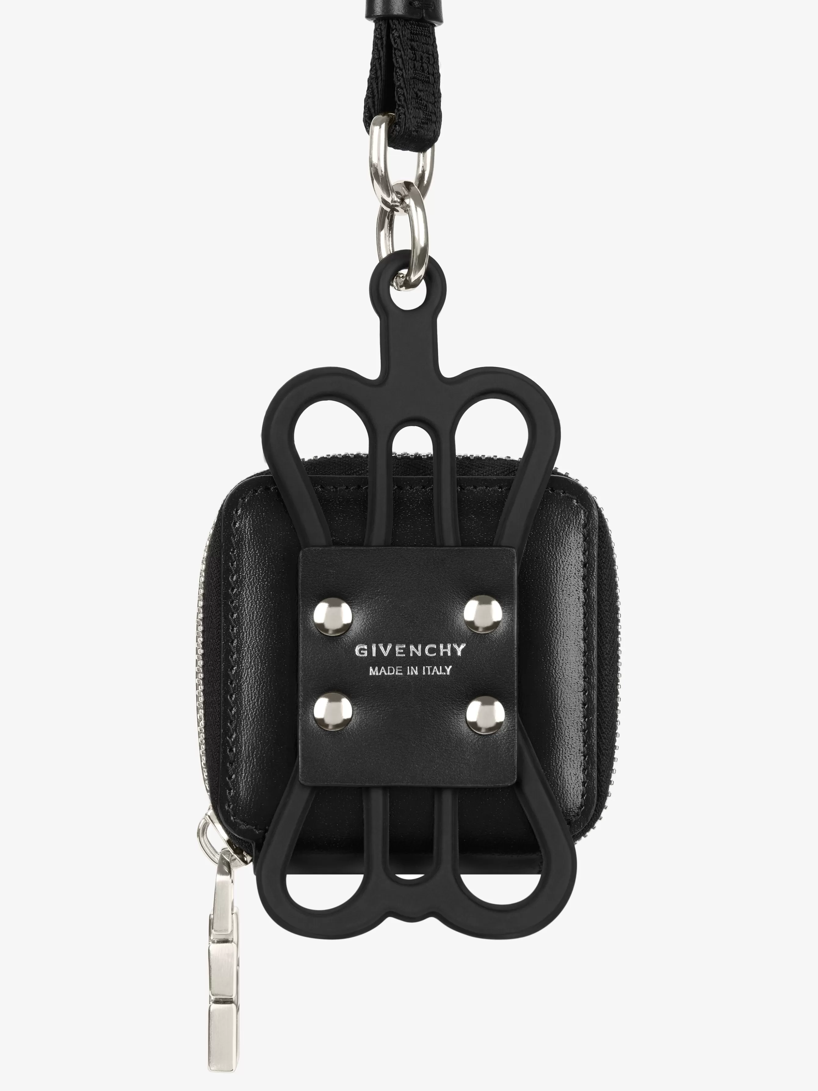 GIVENCHY Other Accessories-4G phone and AirPods holder in leather and rubber