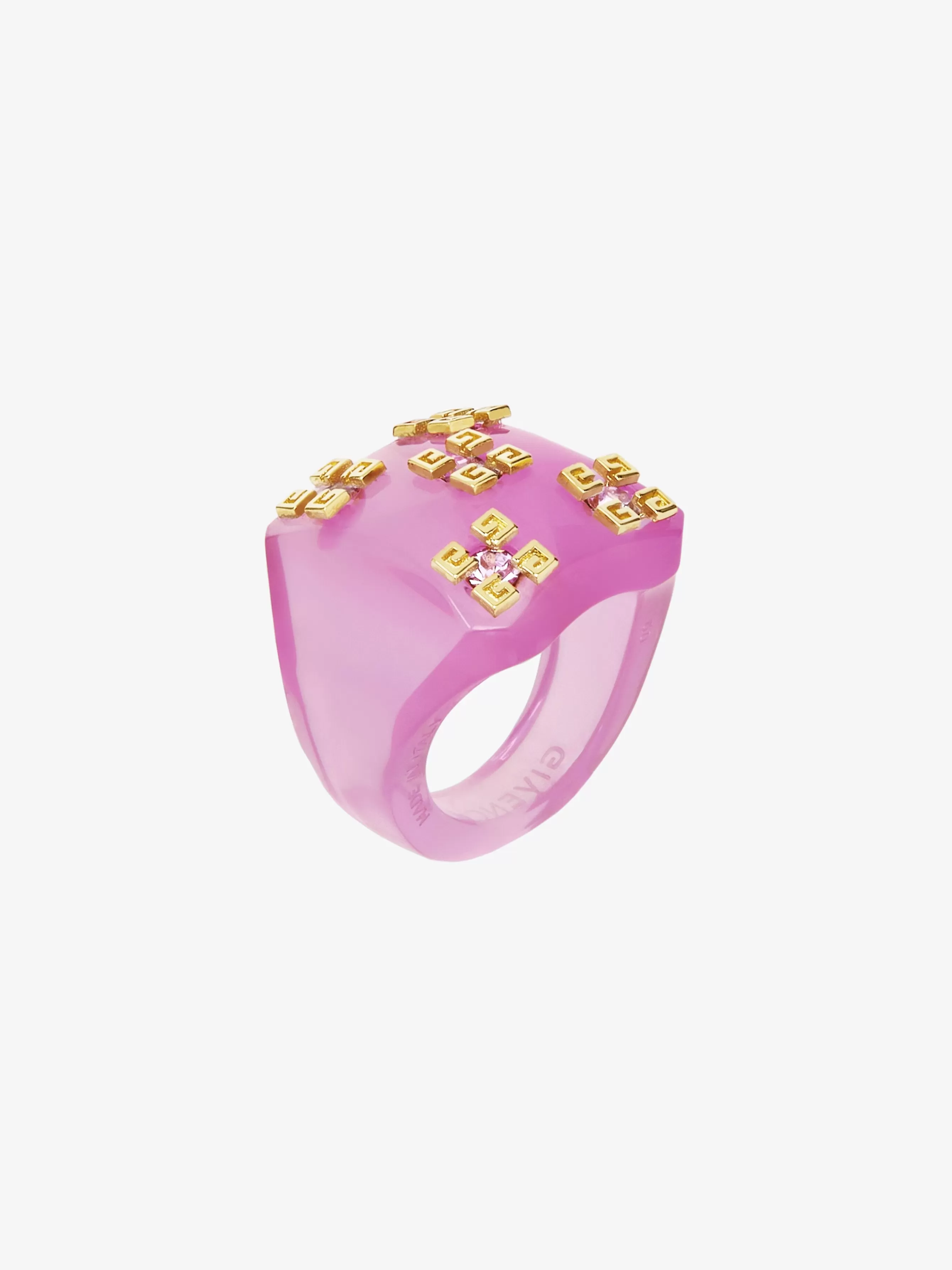 Sale GIVENCHY Jewels & Accessories-4G Plumetis ring with crystals