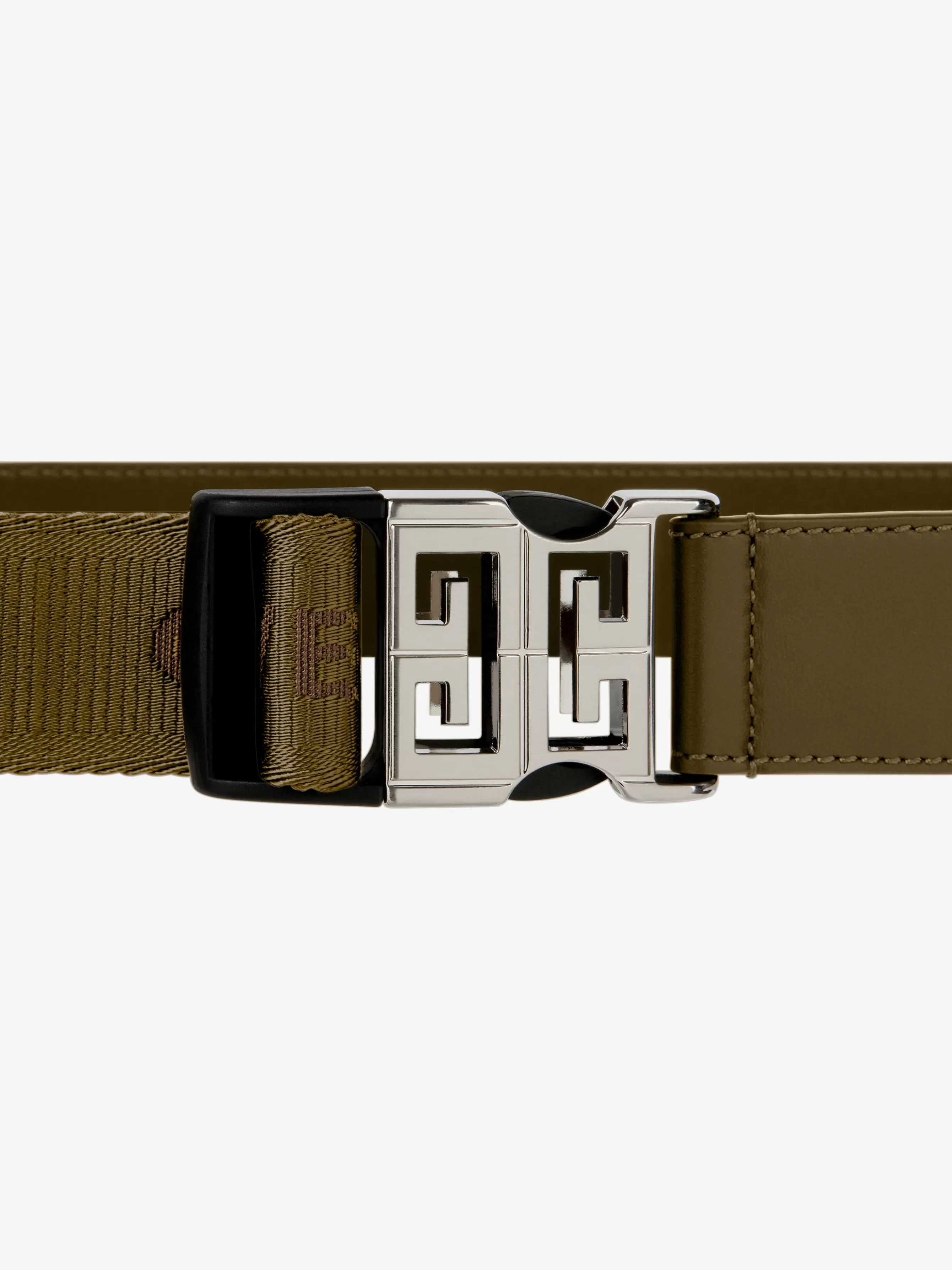 GIVENCHY Belts-4G Release buckle belt in leather and webbing