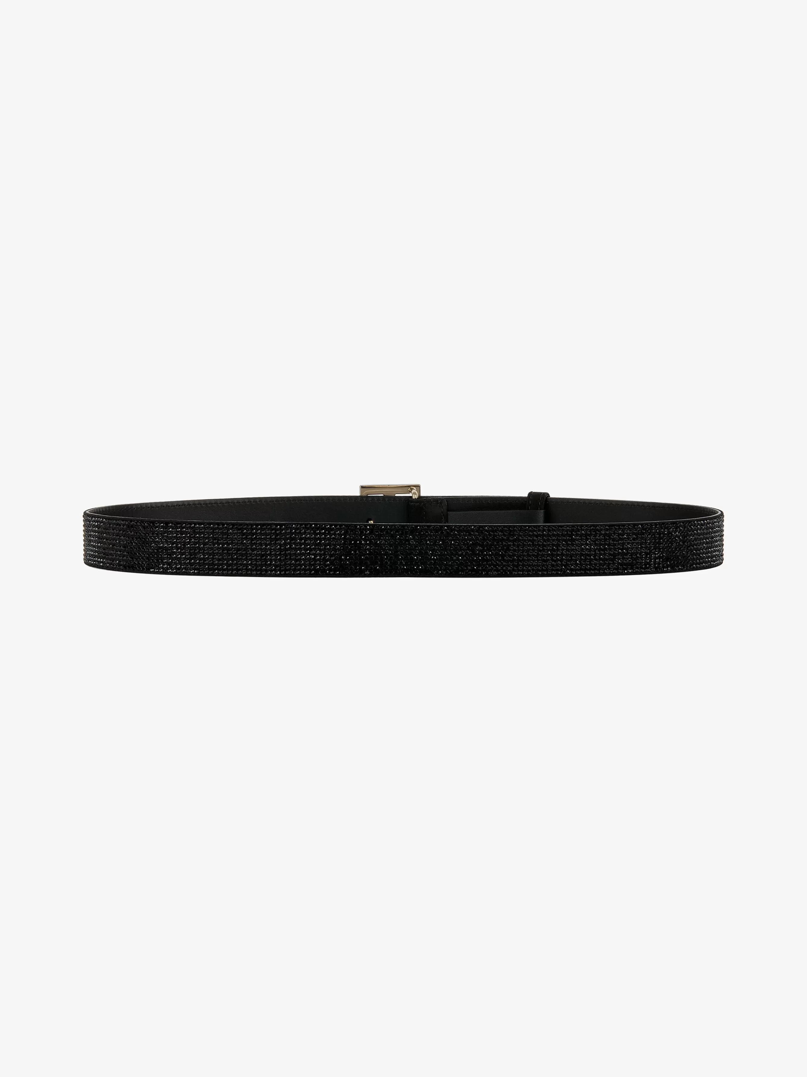 GIVENCHY Belts-4G reversible belt in strass and leather