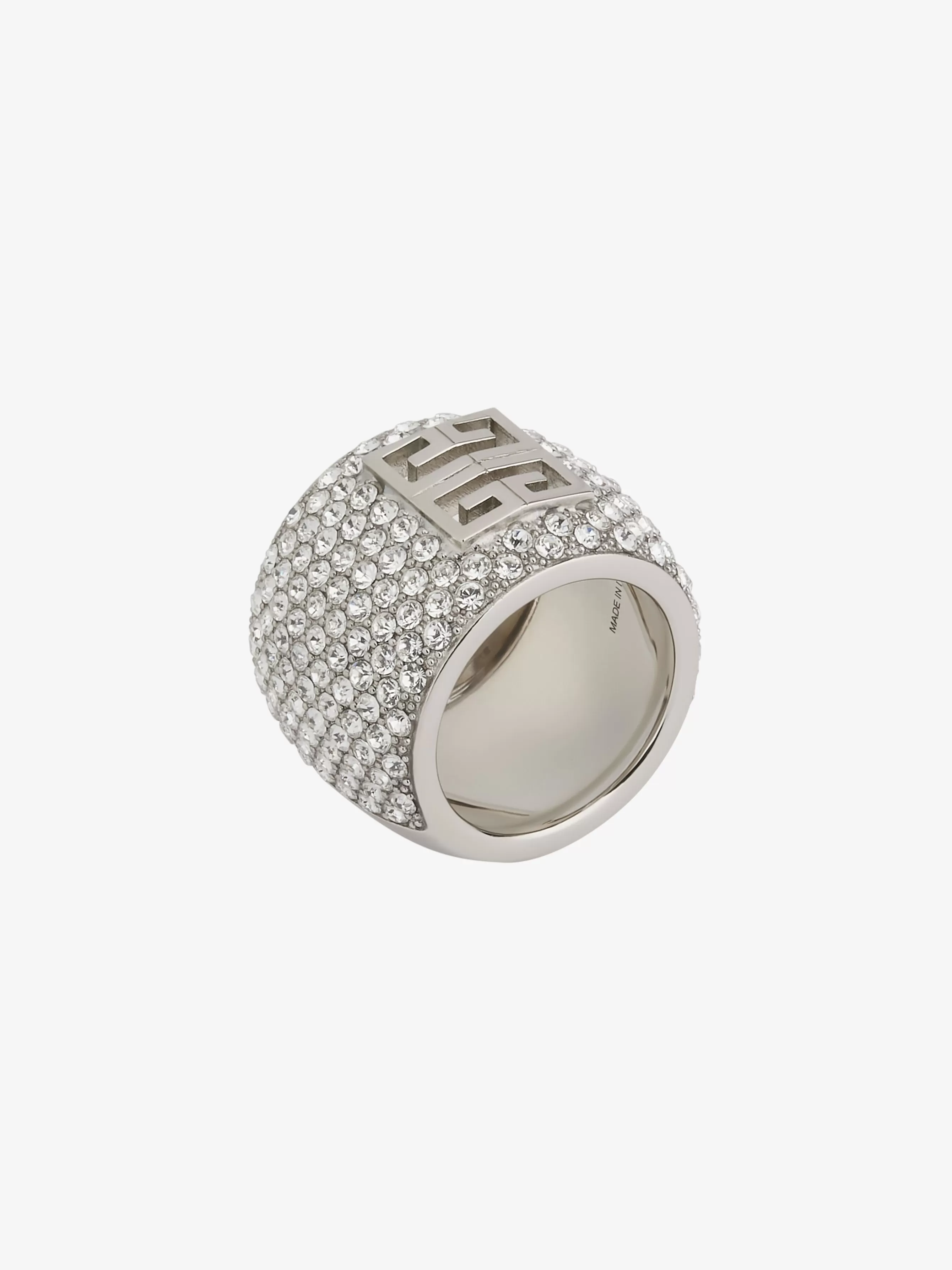 GIVENCHY Jewelry-4G ring in metal with crystals