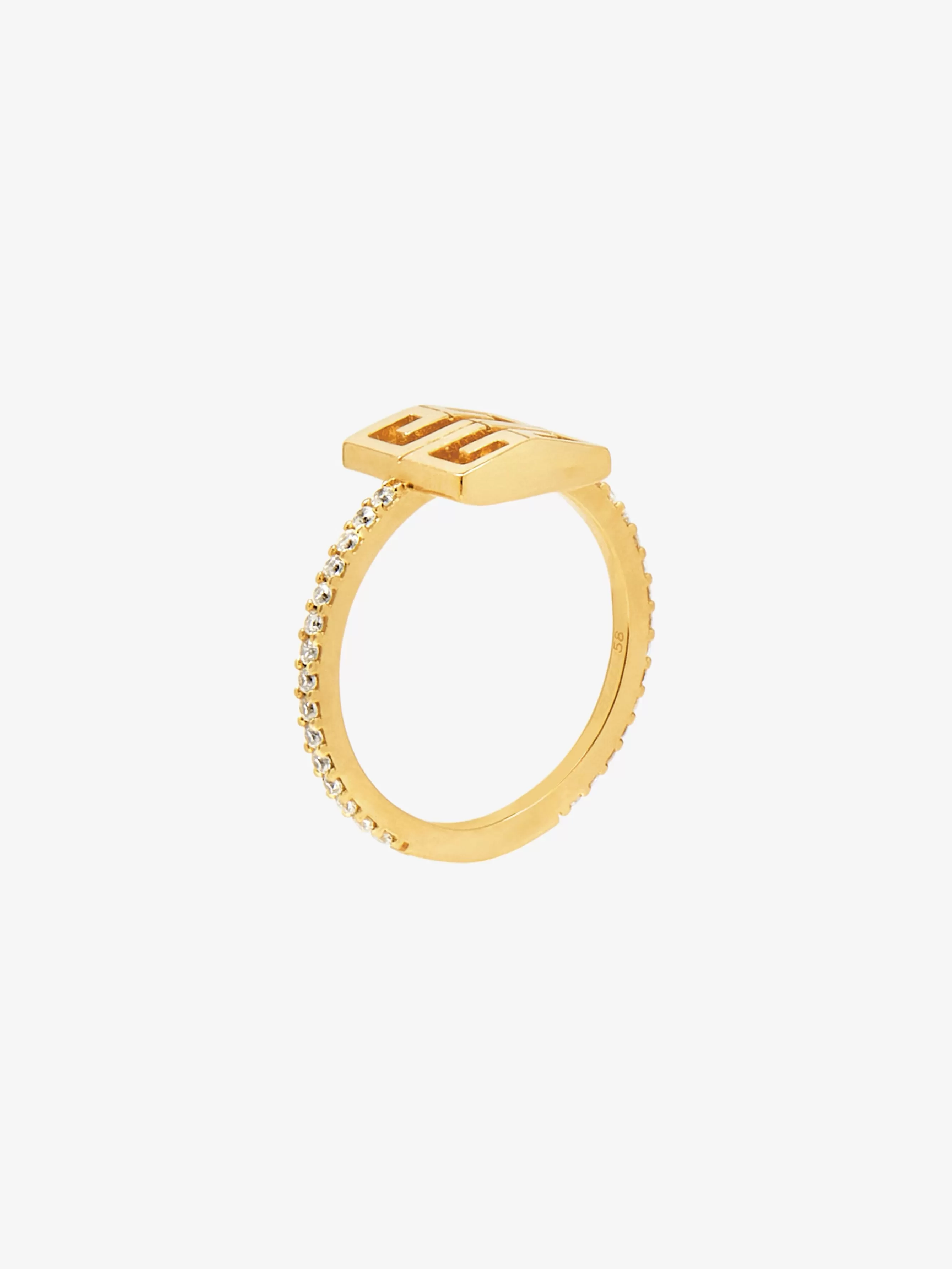 GIVENCHY Jewelry-4G ring in metal with crystals