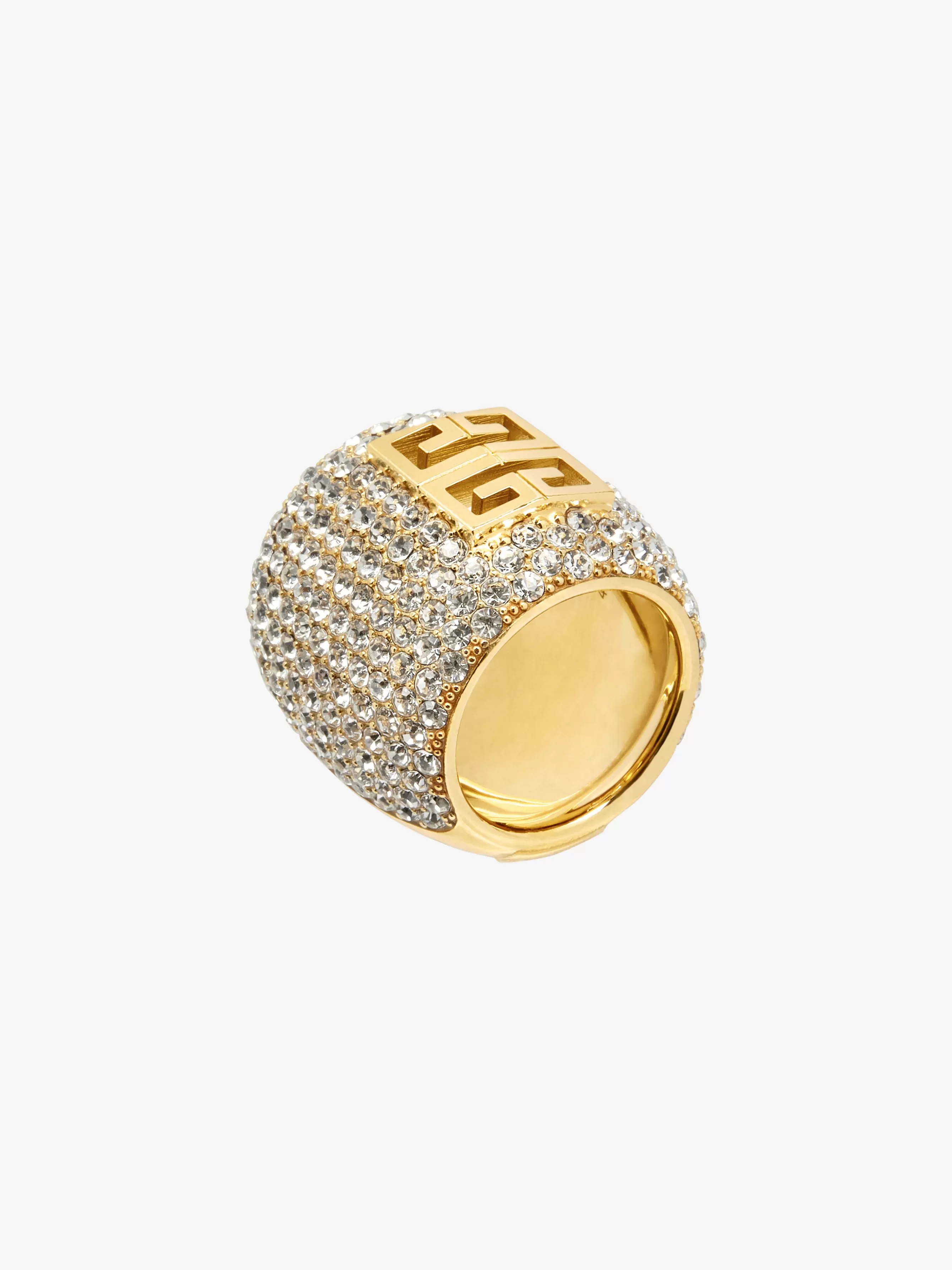 GIVENCHY Jewelry-4G ring in metal with crystals