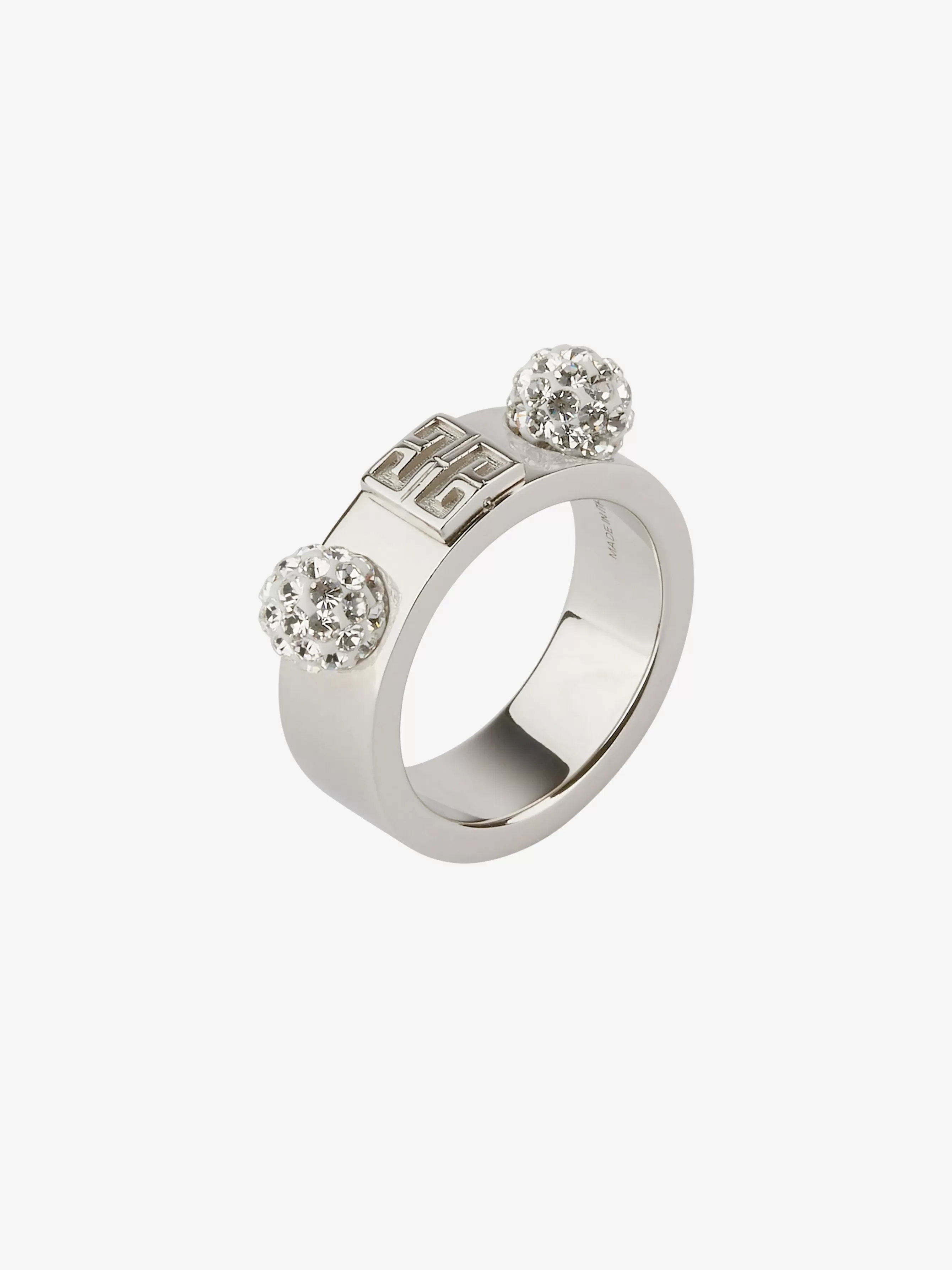 GIVENCHY Jewelry-4G ring in metal with crystals