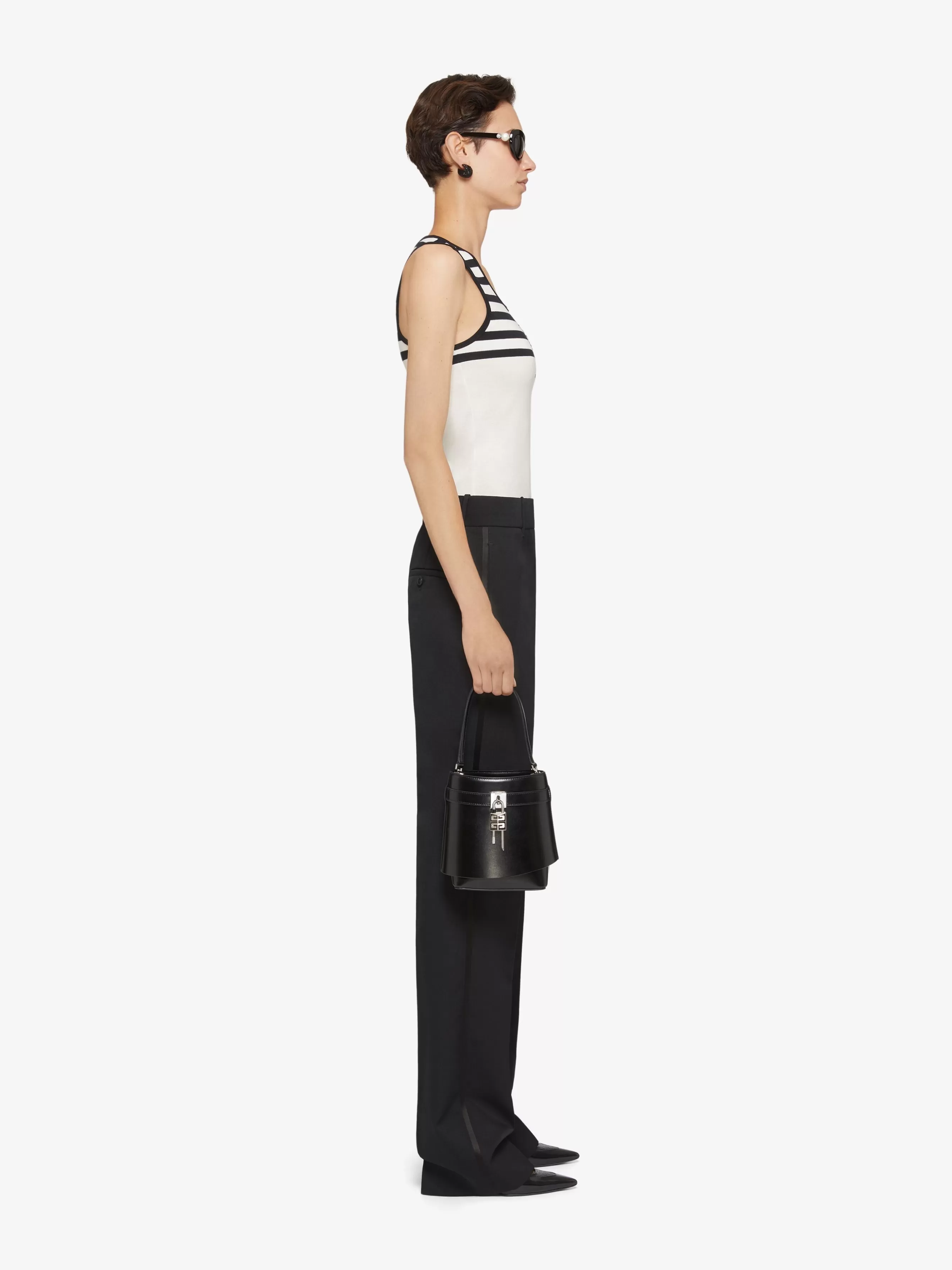 Women GIVENCHY Sneakers-4G slim fit tank top in cotton with stripes