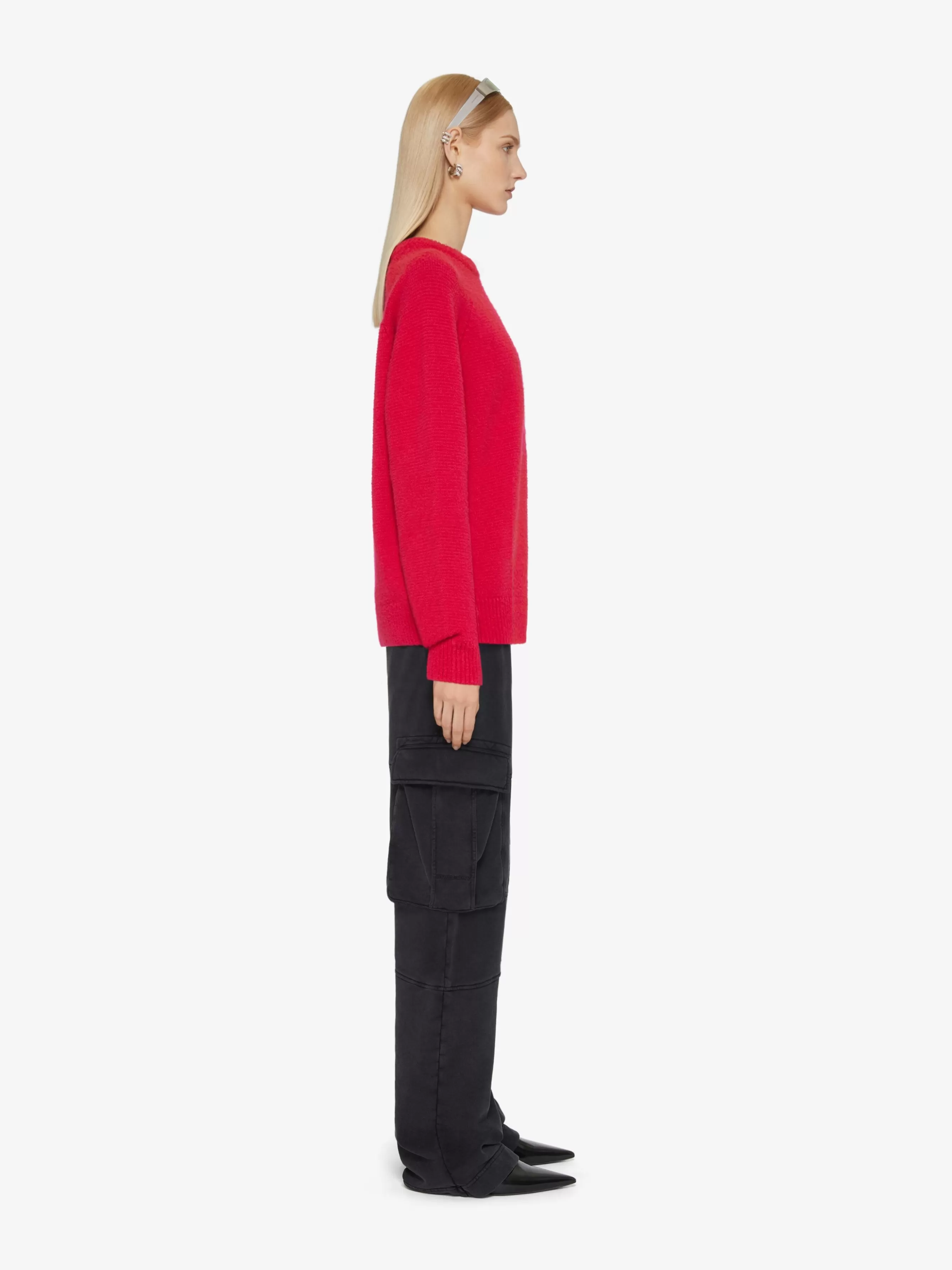 GIVENCHY Knitwear-4G sweater in curly cashmere and silk