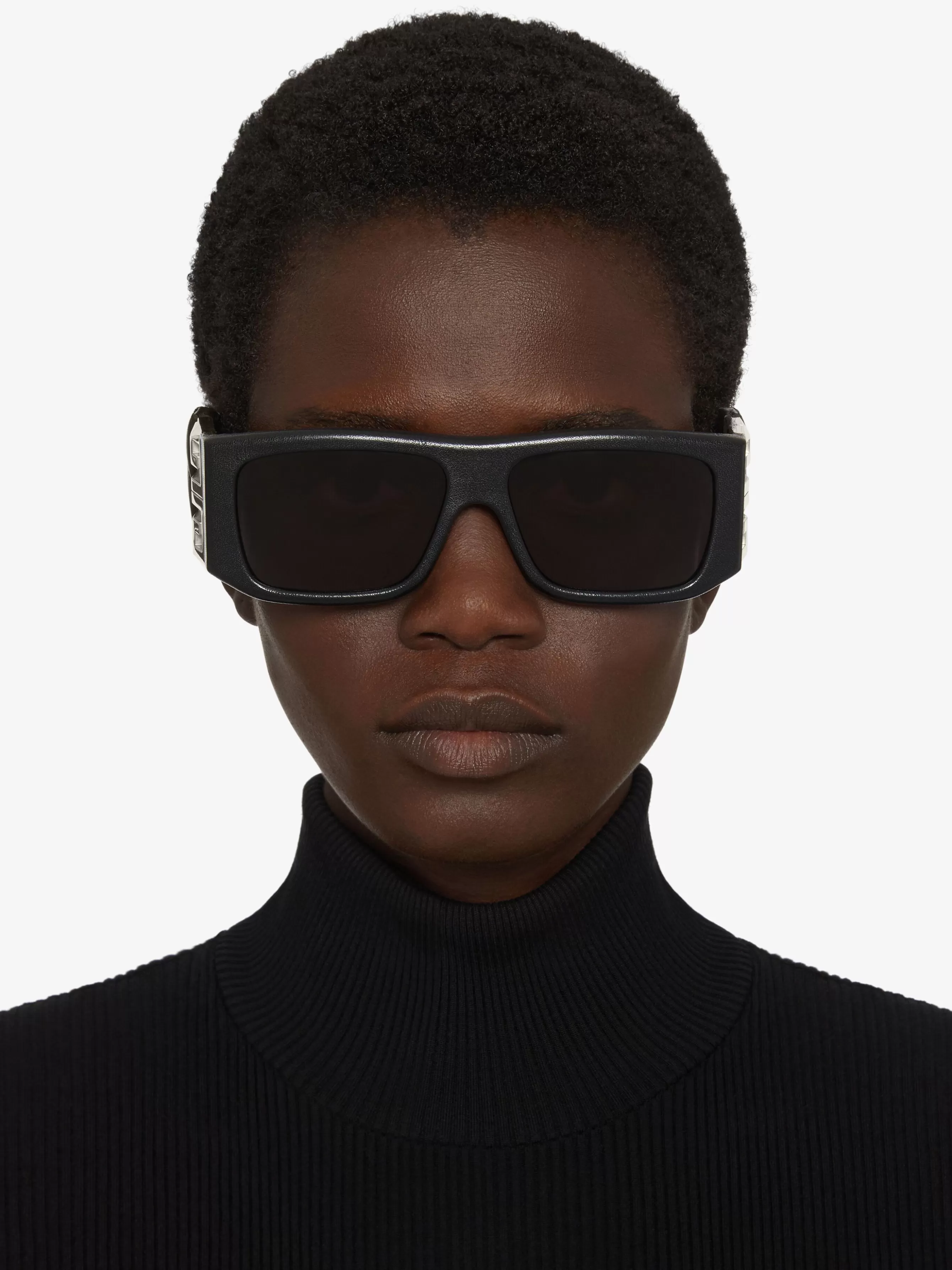 Sale/Women GIVENCHY Jewels & Accessories | Jewels & Accessories-4G unisex sunglasses in quilted leather and acetate