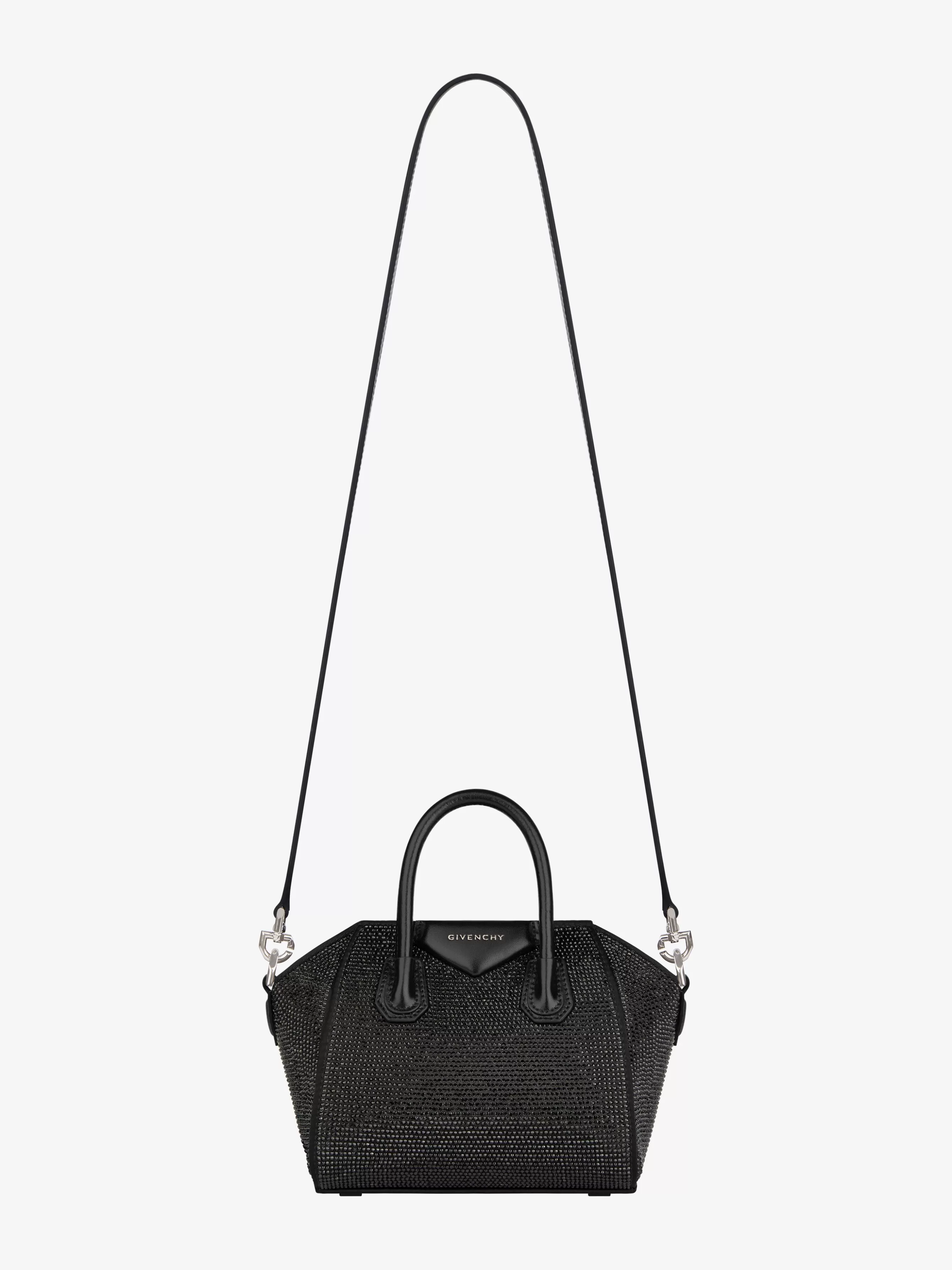 Women GIVENCHY Antigona | Mini & Micro bags-Antigona Toy bag in satin with strass