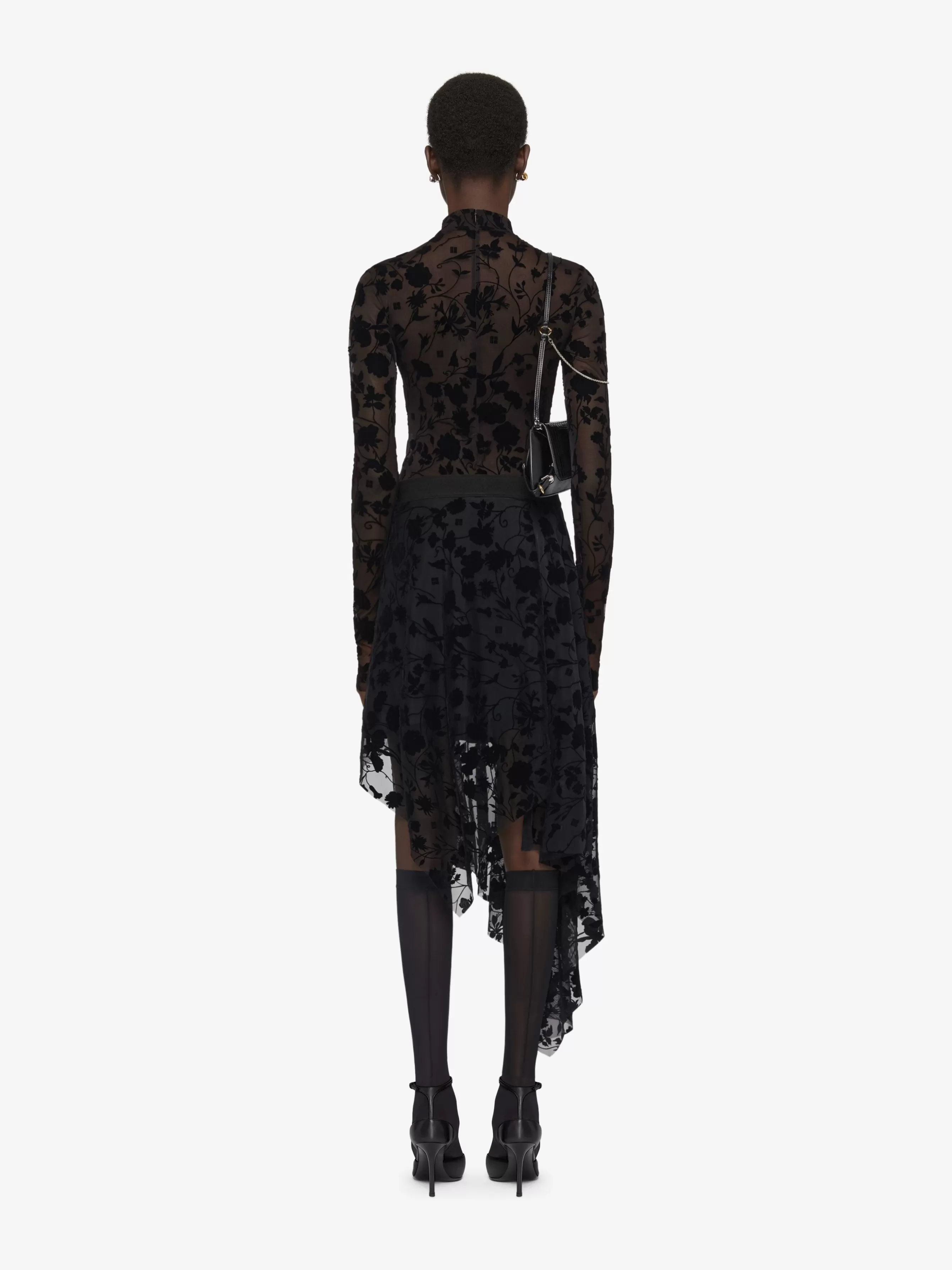 GIVENCHY Skirts-Asymmetric skirt in 4G Flowers tulle