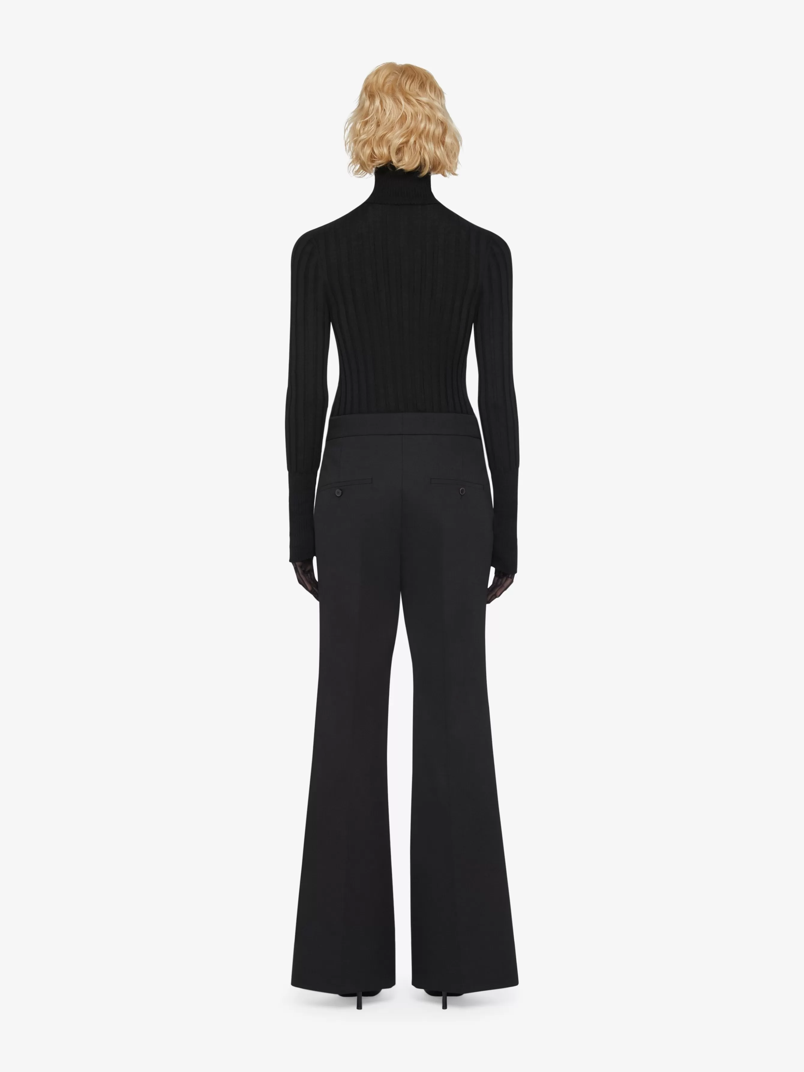 GIVENCHY Knitwear-Asymmetrical turtleneck sweater in cashmere