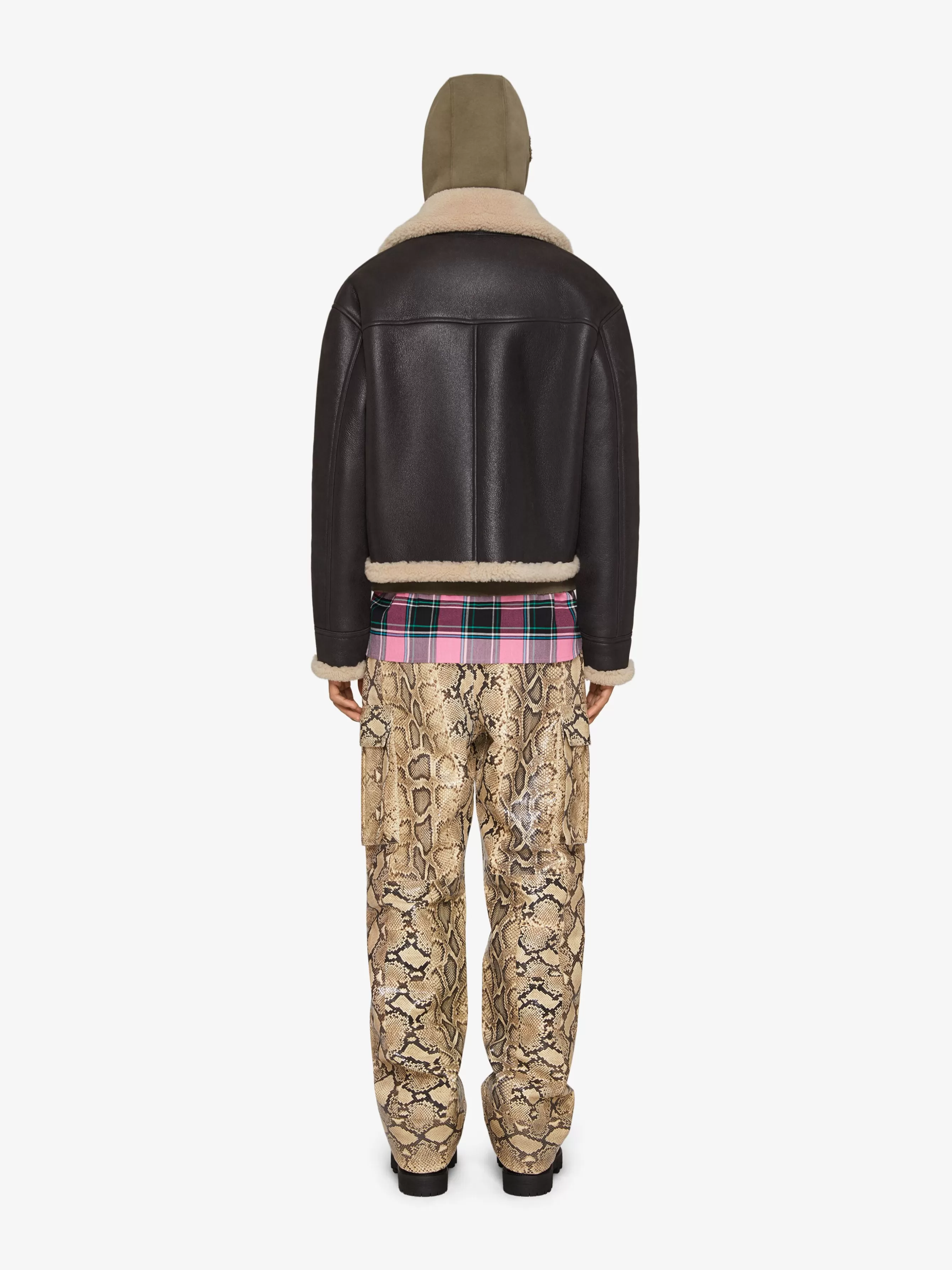 GIVENCHY Outerwear & Blousons-Aviator jacket in leather and shearling