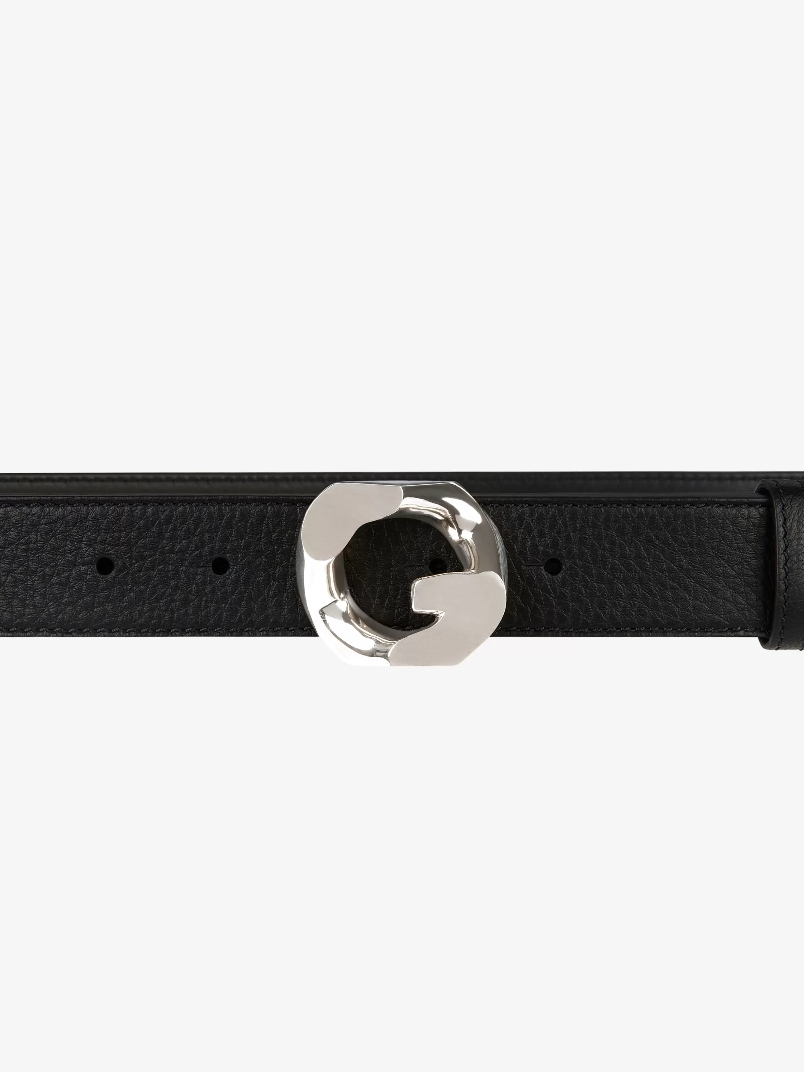 Men/Women GIVENCHY Other Accessories | Sunglasses-Belt in grained leather with G-Chain buckle