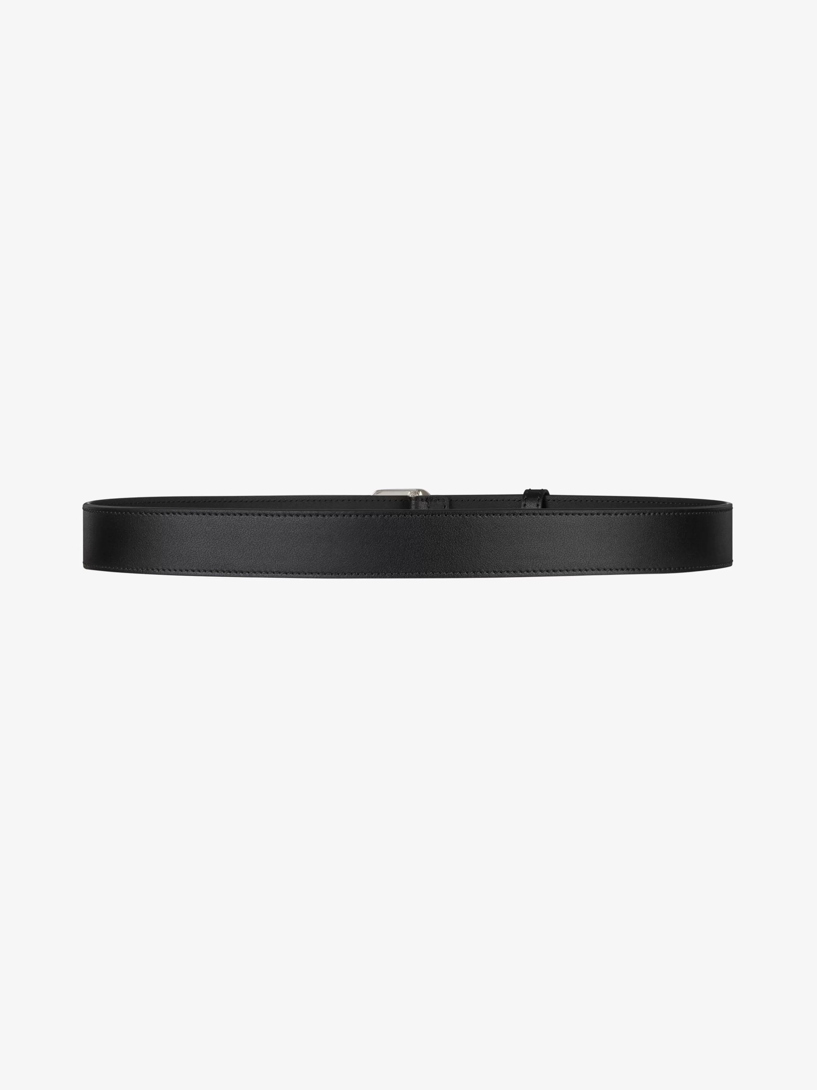 GIVENCHY Belts-Belt in leather with G-Chain buckle