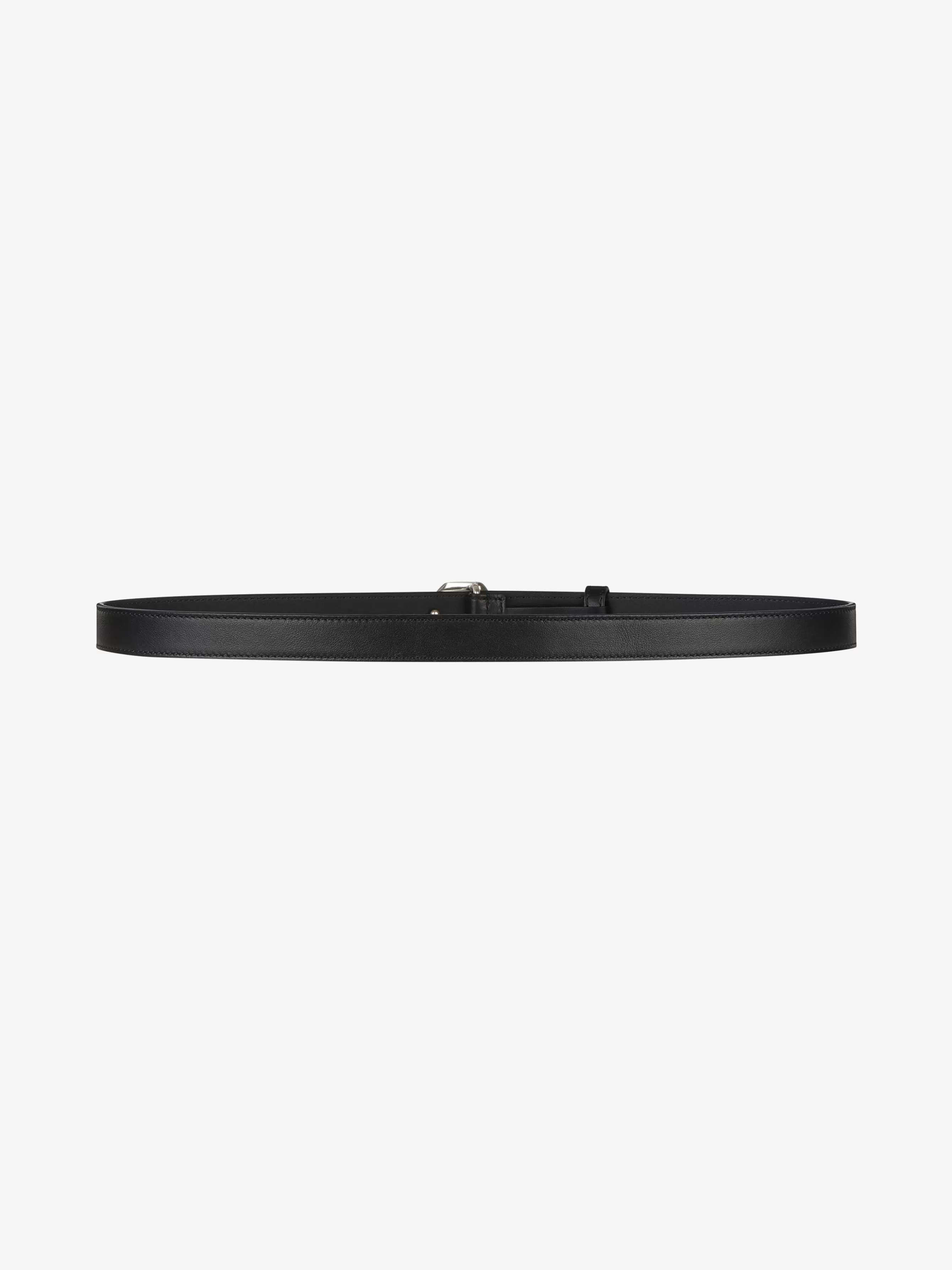 GIVENCHY Belts-Belt in leather with G-Chain buckle