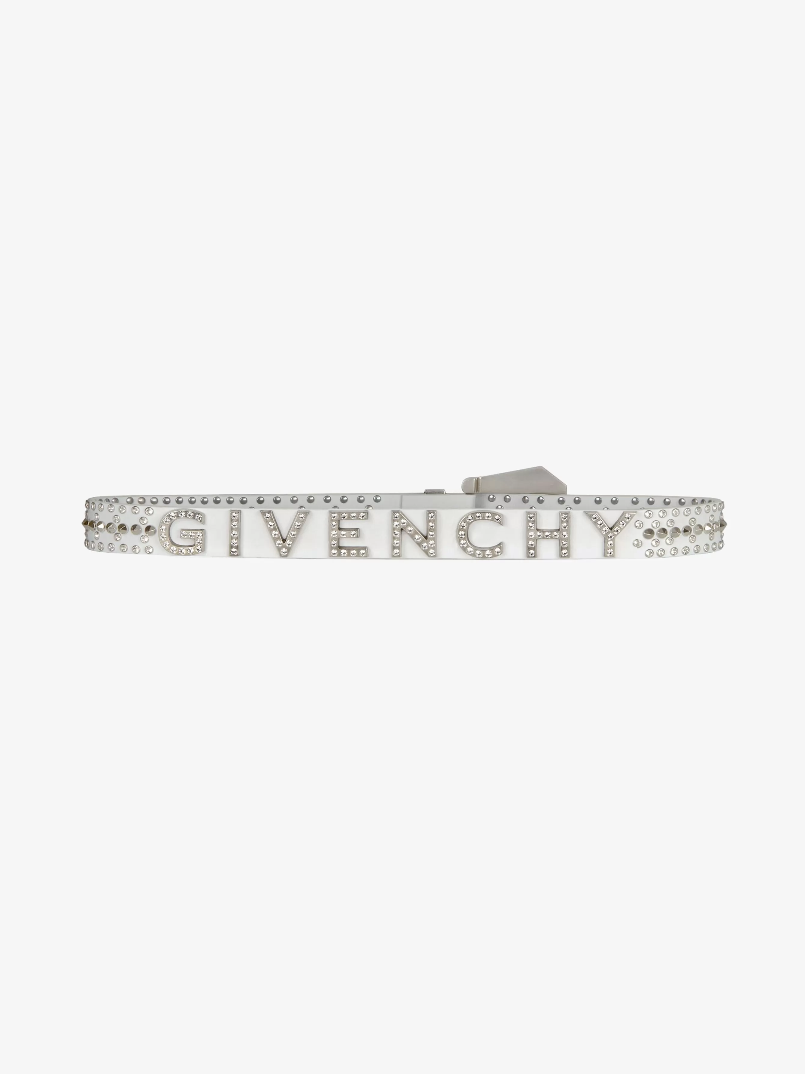 GIVENCHY Belts-Belt in leather with studs and crystals