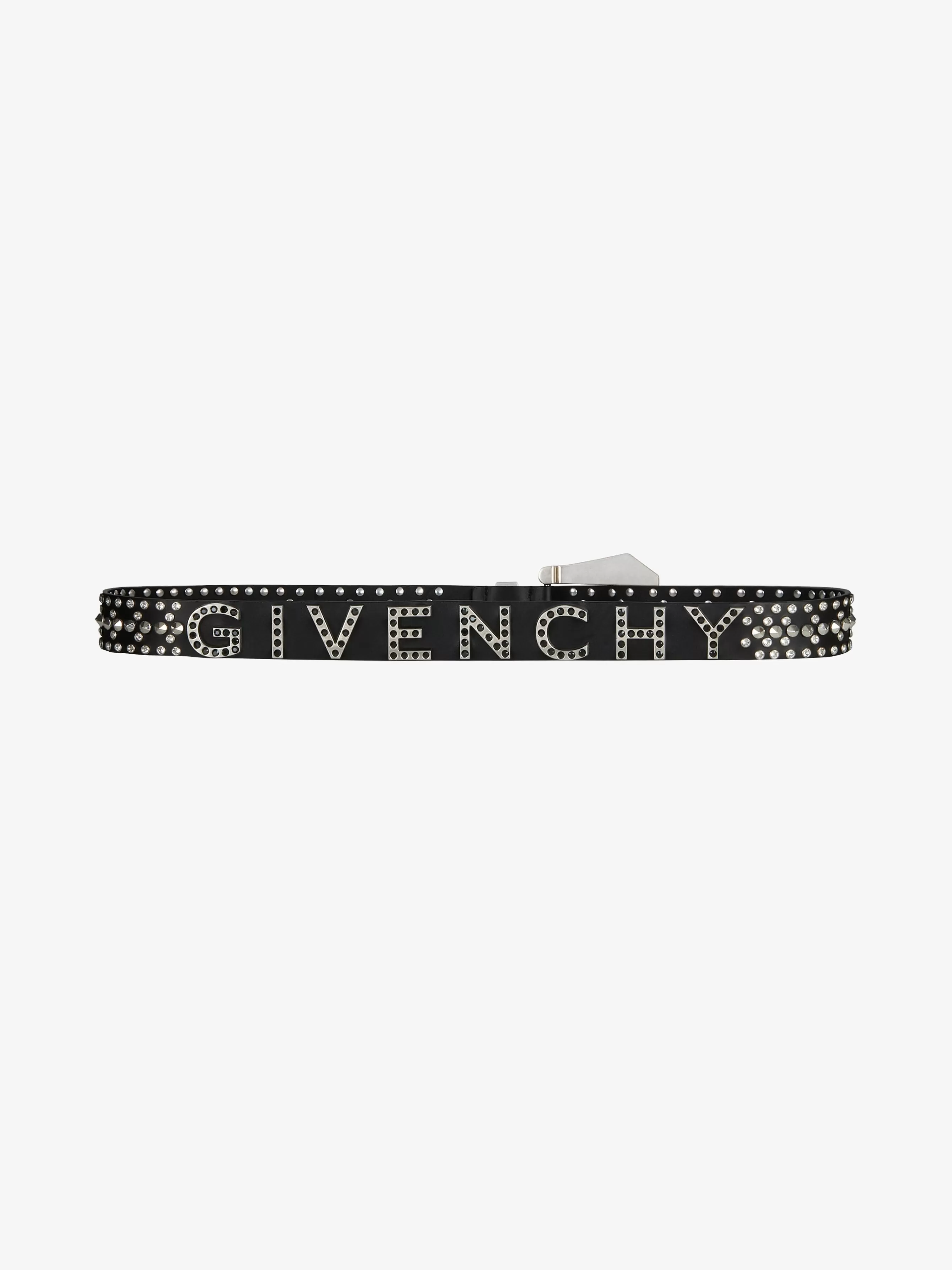 GIVENCHY Belts-Belt in leather with studs and crystals