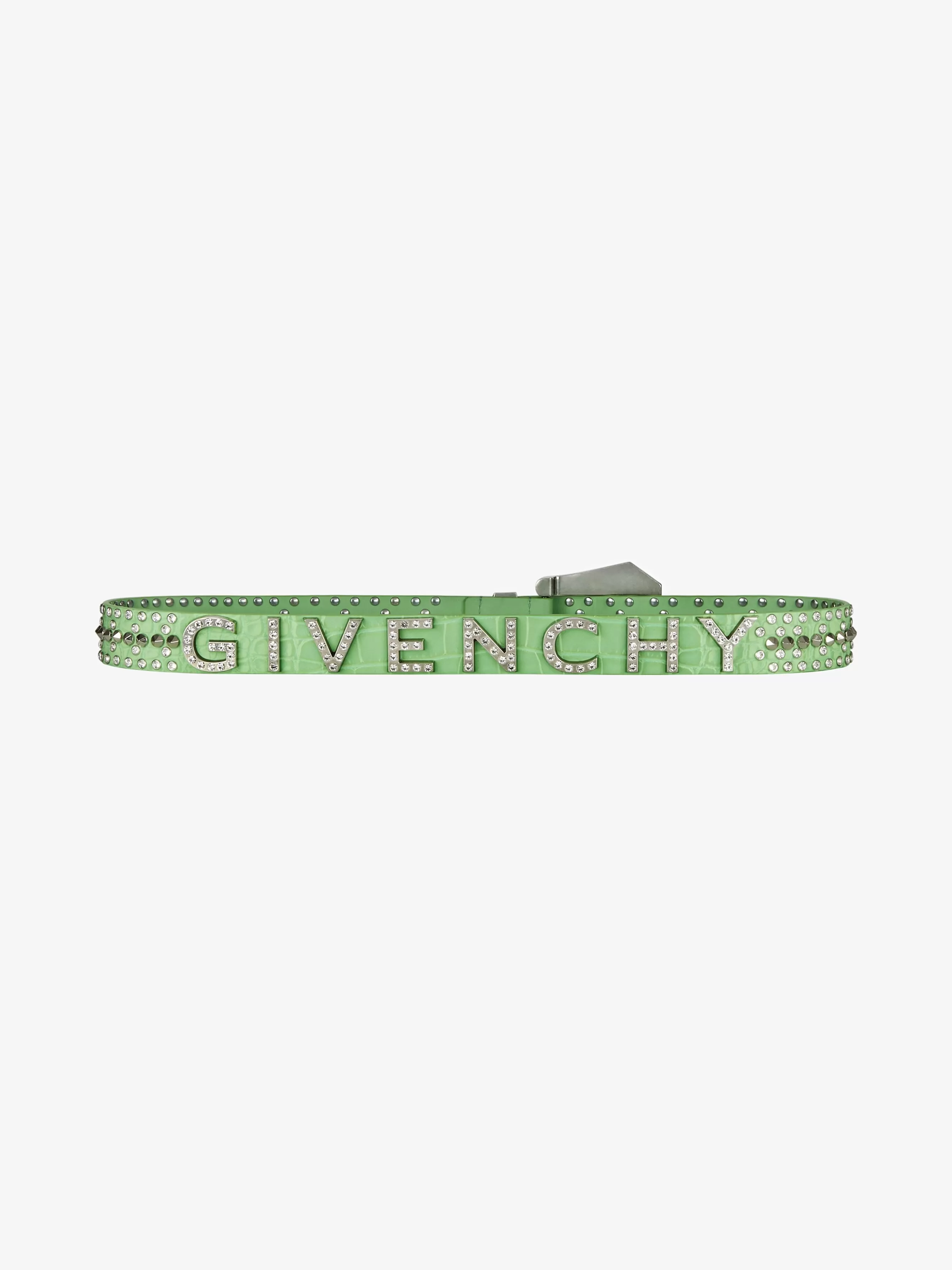 GIVENCHY Belts-Belt in leather with studs and crystals