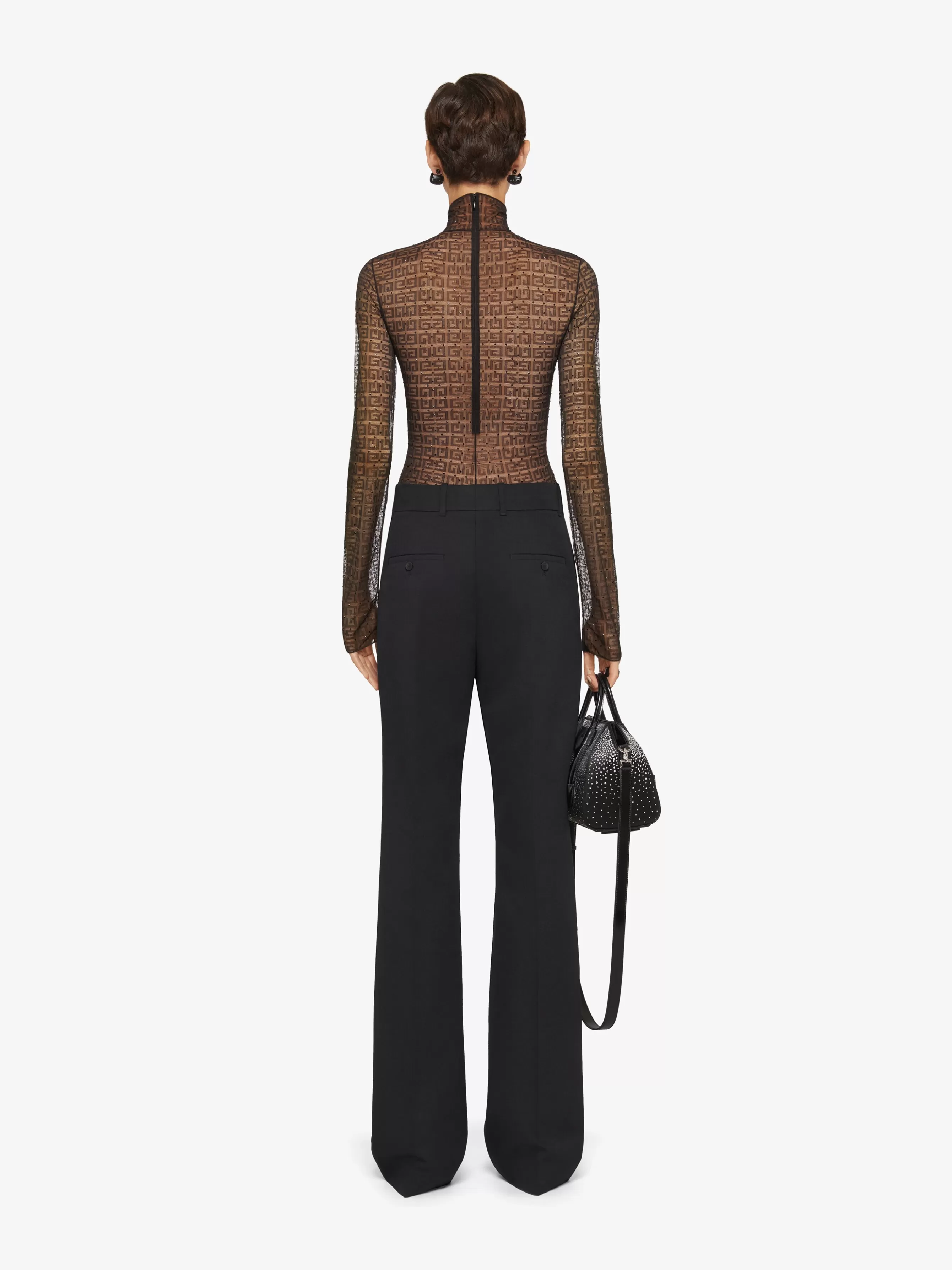 GIVENCHY Tops & Shirts-Bodysuit in 4G lace with rhinestones