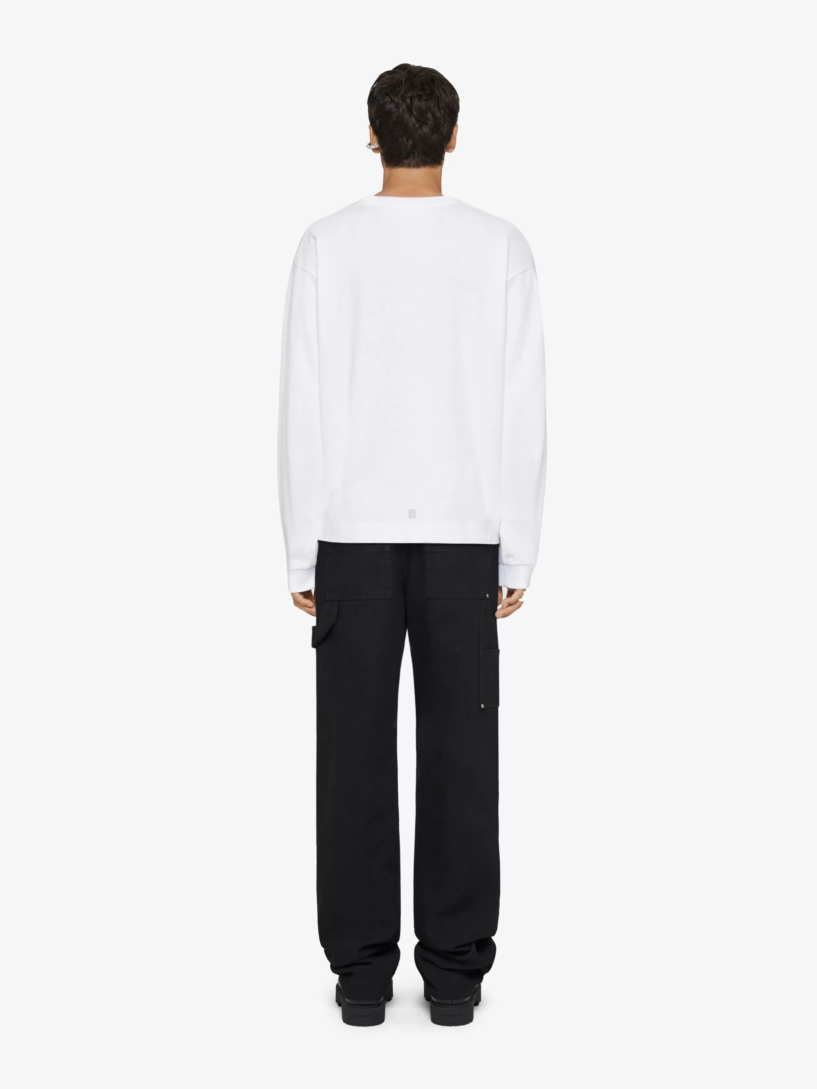 GIVENCHY T-Shirts-Boxy fit t-shirt in cotton with reflective artwork