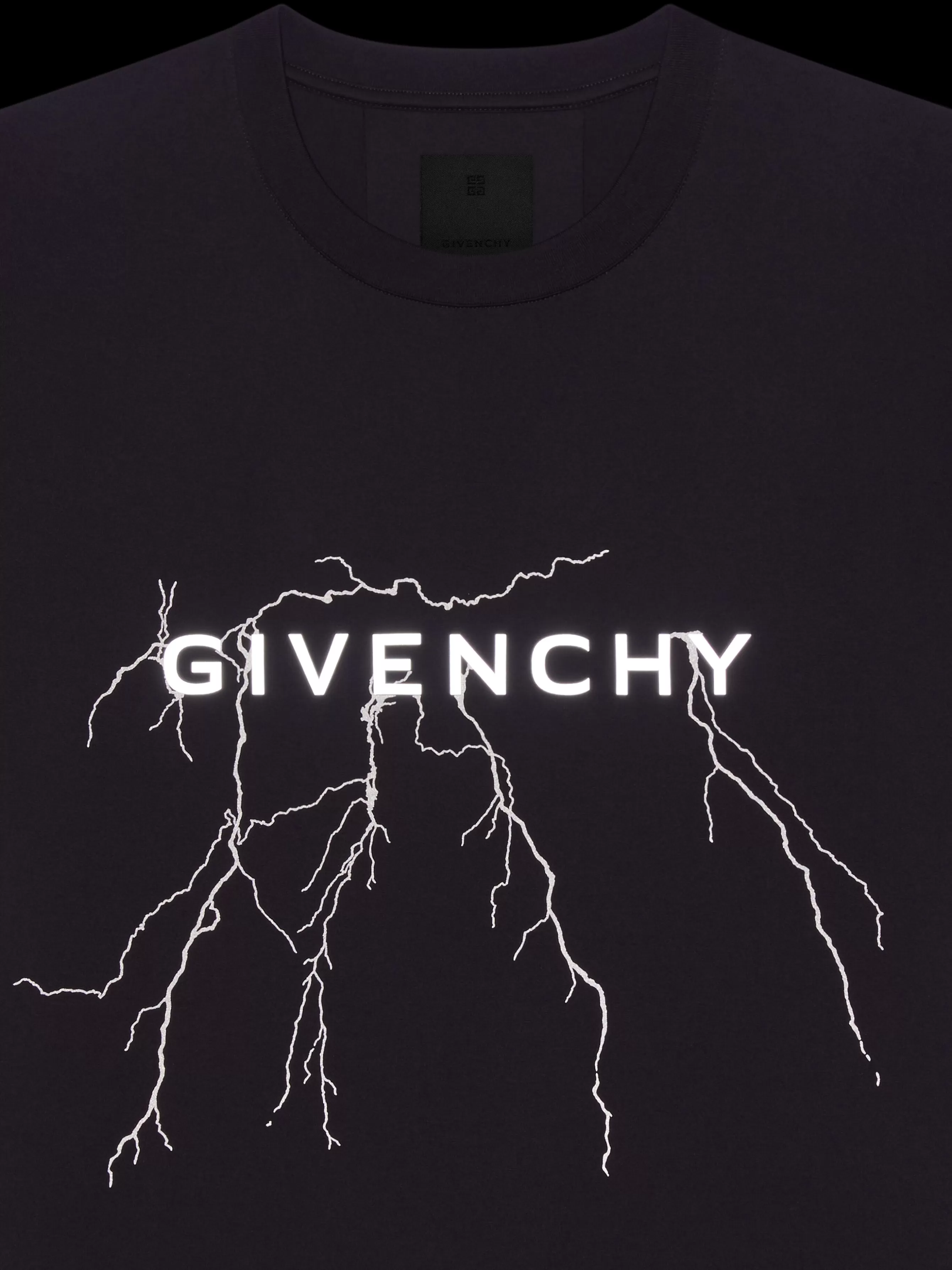 GIVENCHY T-Shirts-Boxy fit t-shirt in cotton with reflective artwork