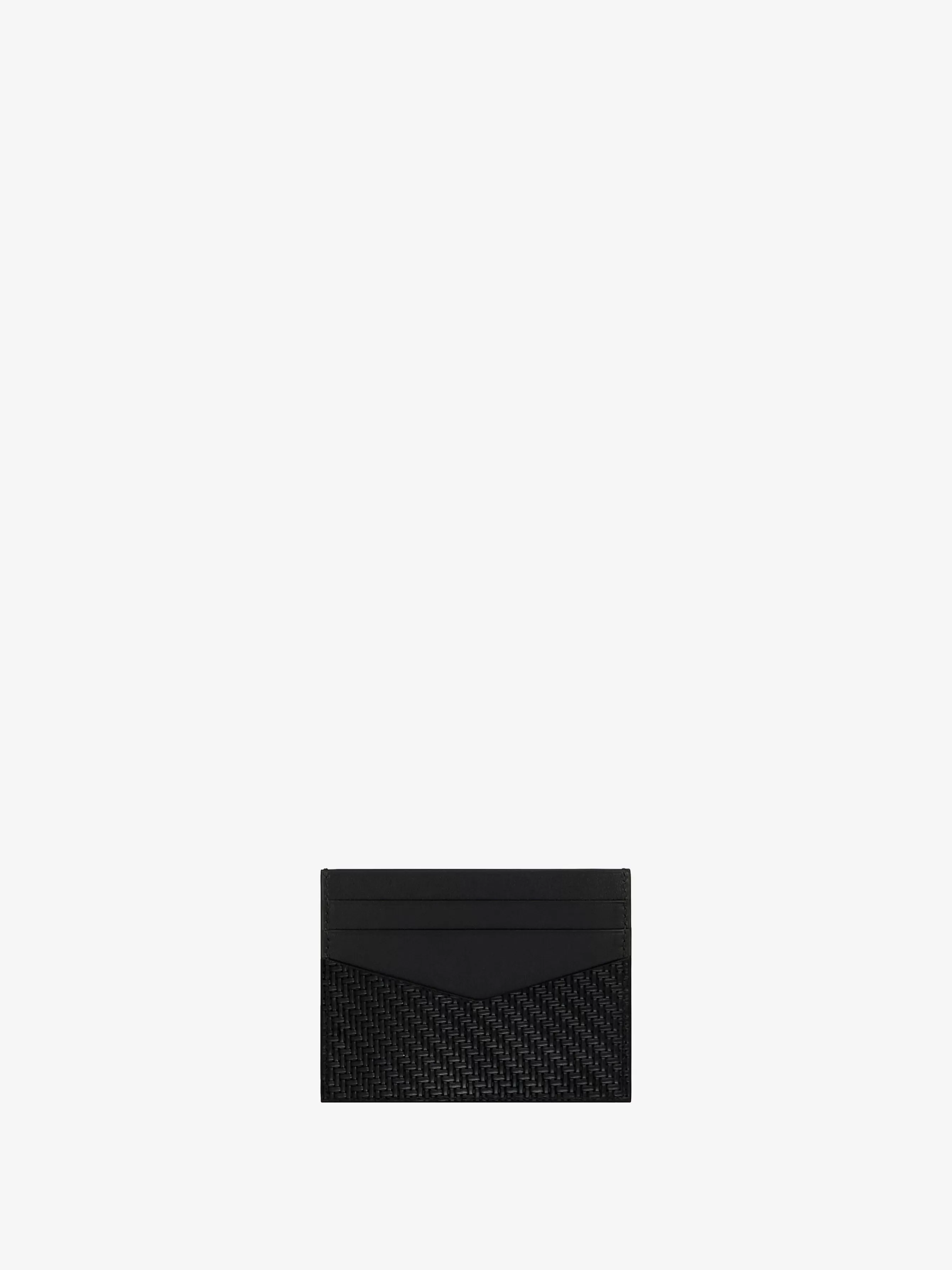 GIVENCHY Small Leather Goods-Card holder in braided-effect leather