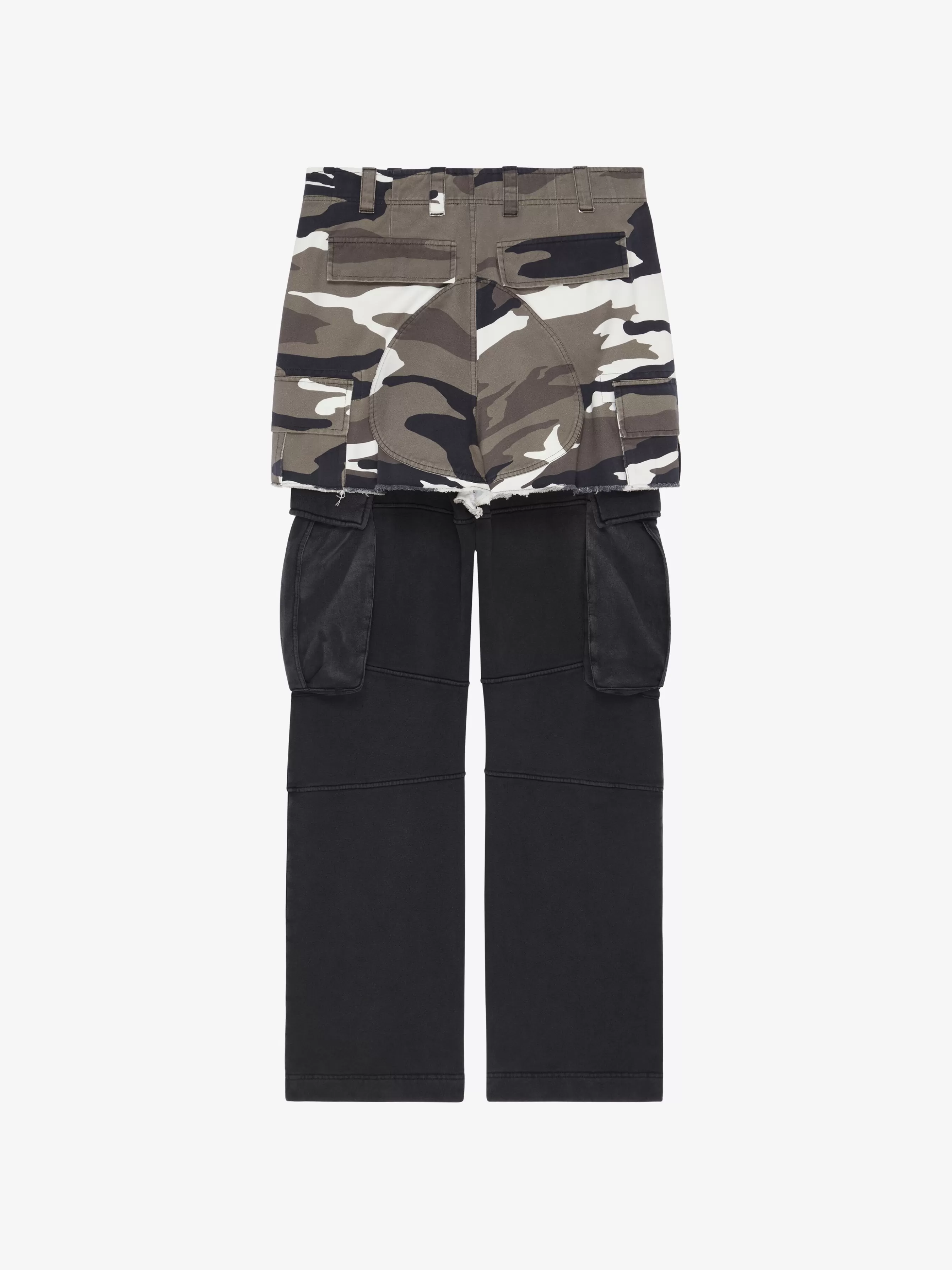 Sale GIVENCHY Pants & Shorts-Cargo pants with camo skirt in jersey