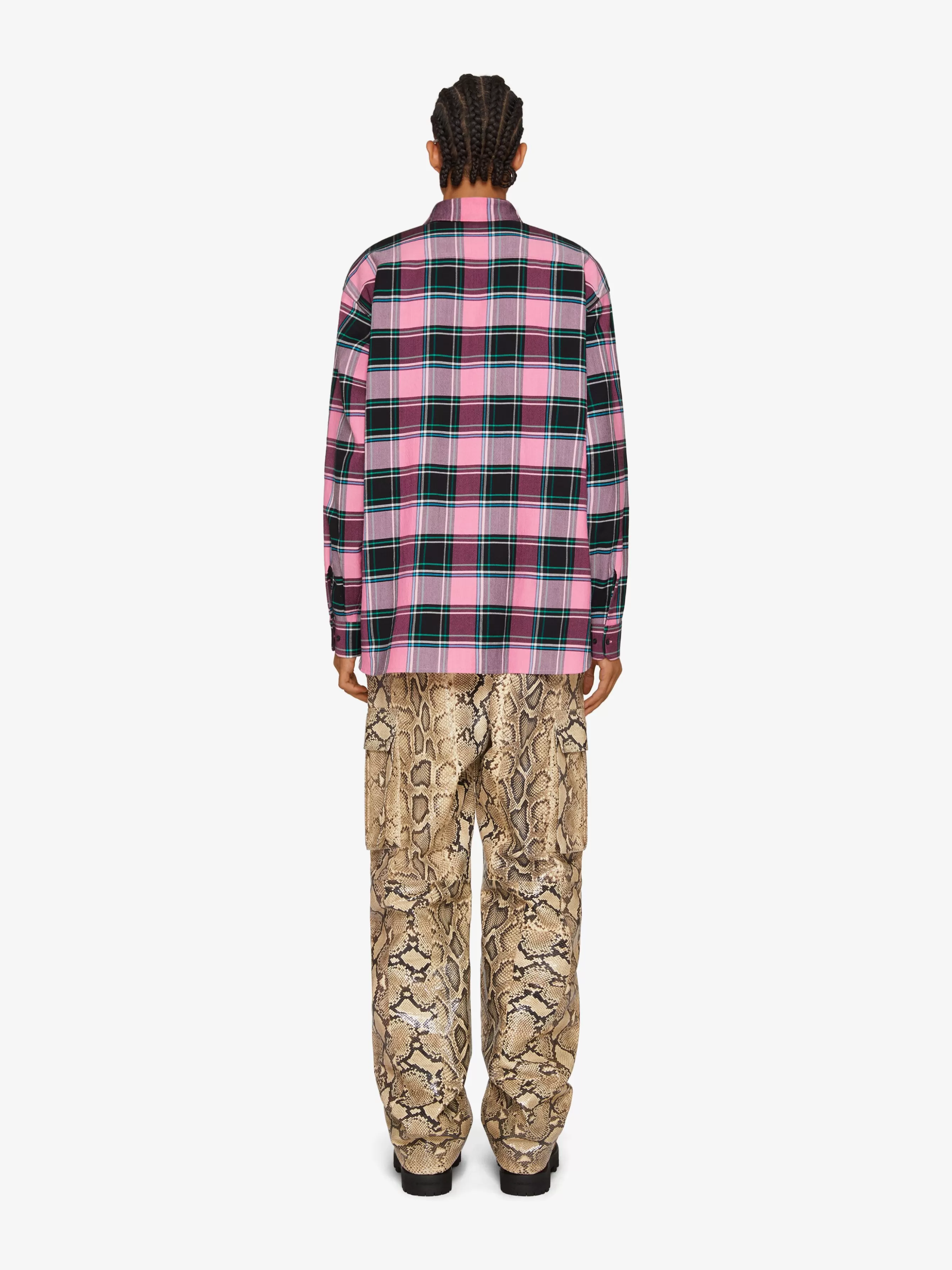 Sale GIVENCHY T-shirts & Shirts-Checked shirt in wool and cotton