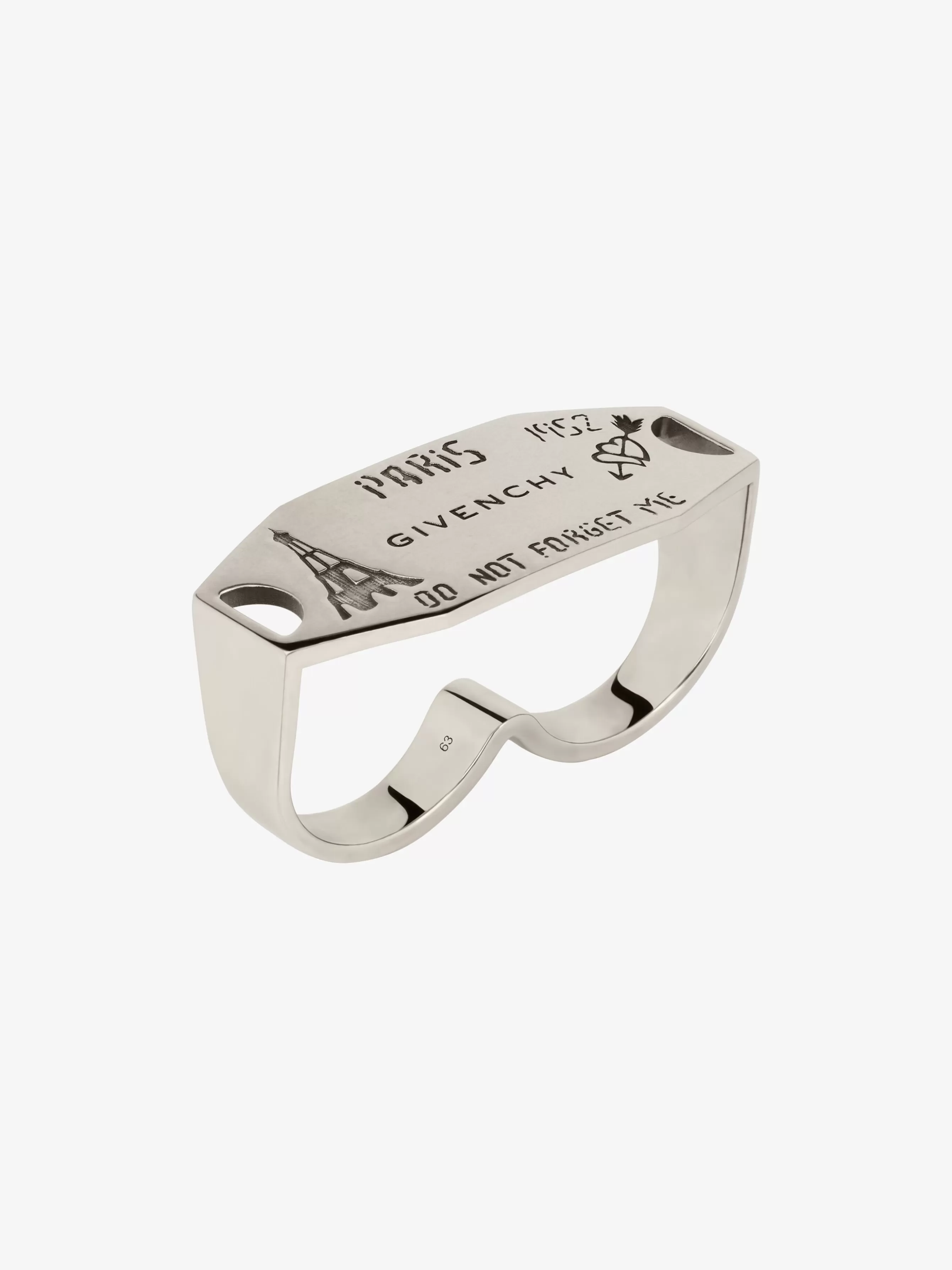 GIVENCHY Jewelry-City double finger ring in metal