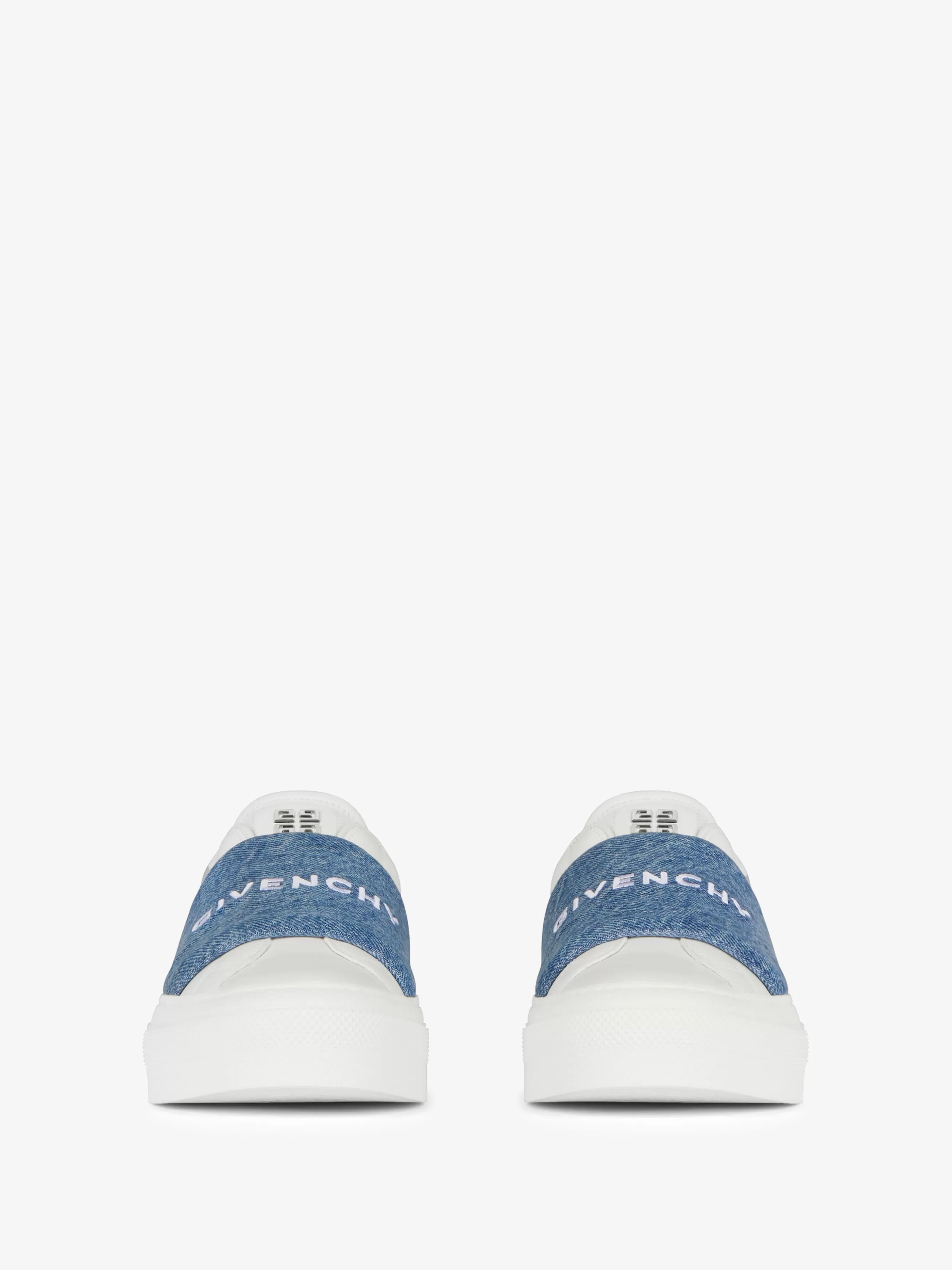 Sale GIVENCHY Shoes-City Sport sneakers in leather with denim strap