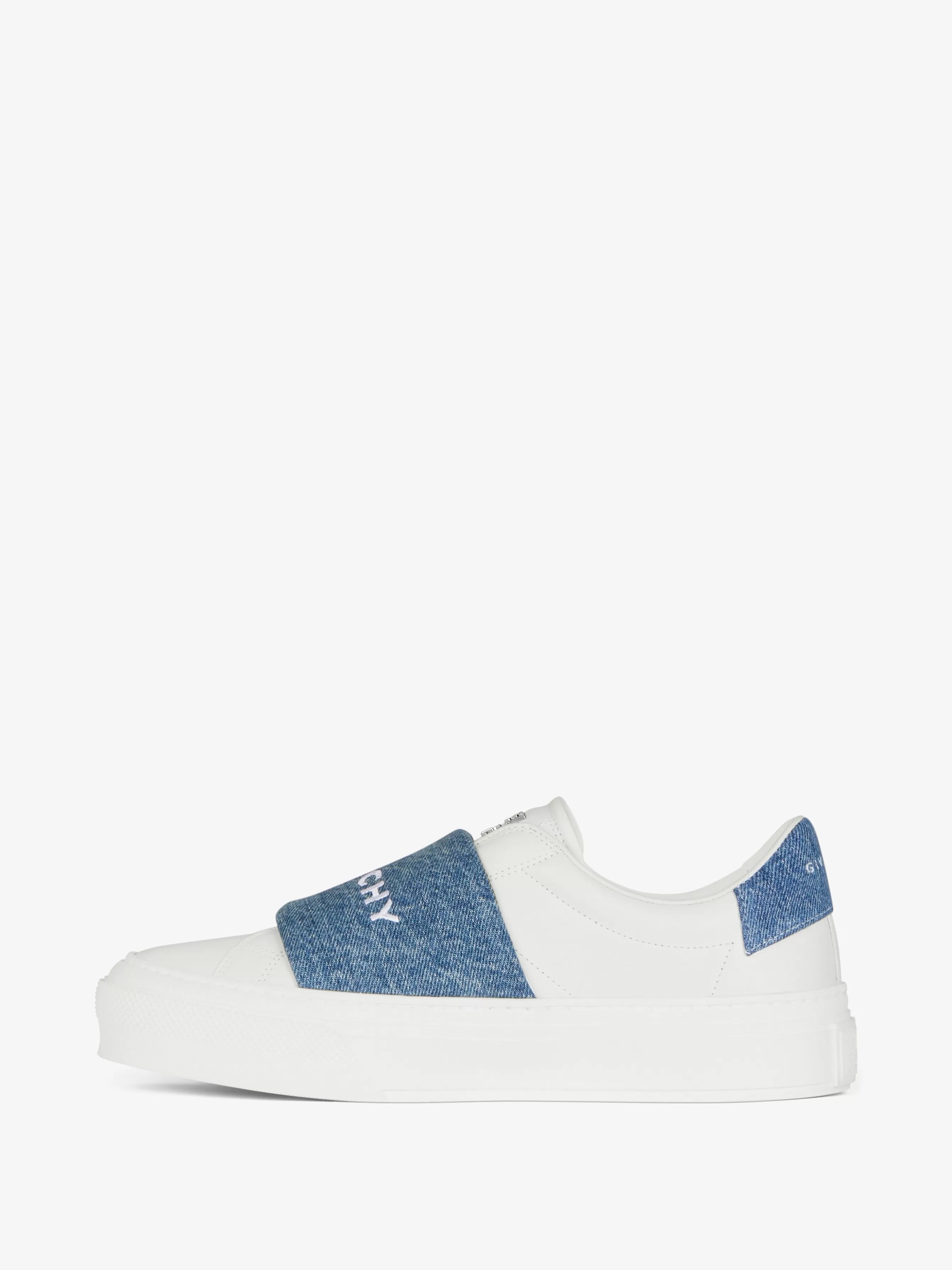 Sale GIVENCHY Shoes-City Sport sneakers in leather with denim strap