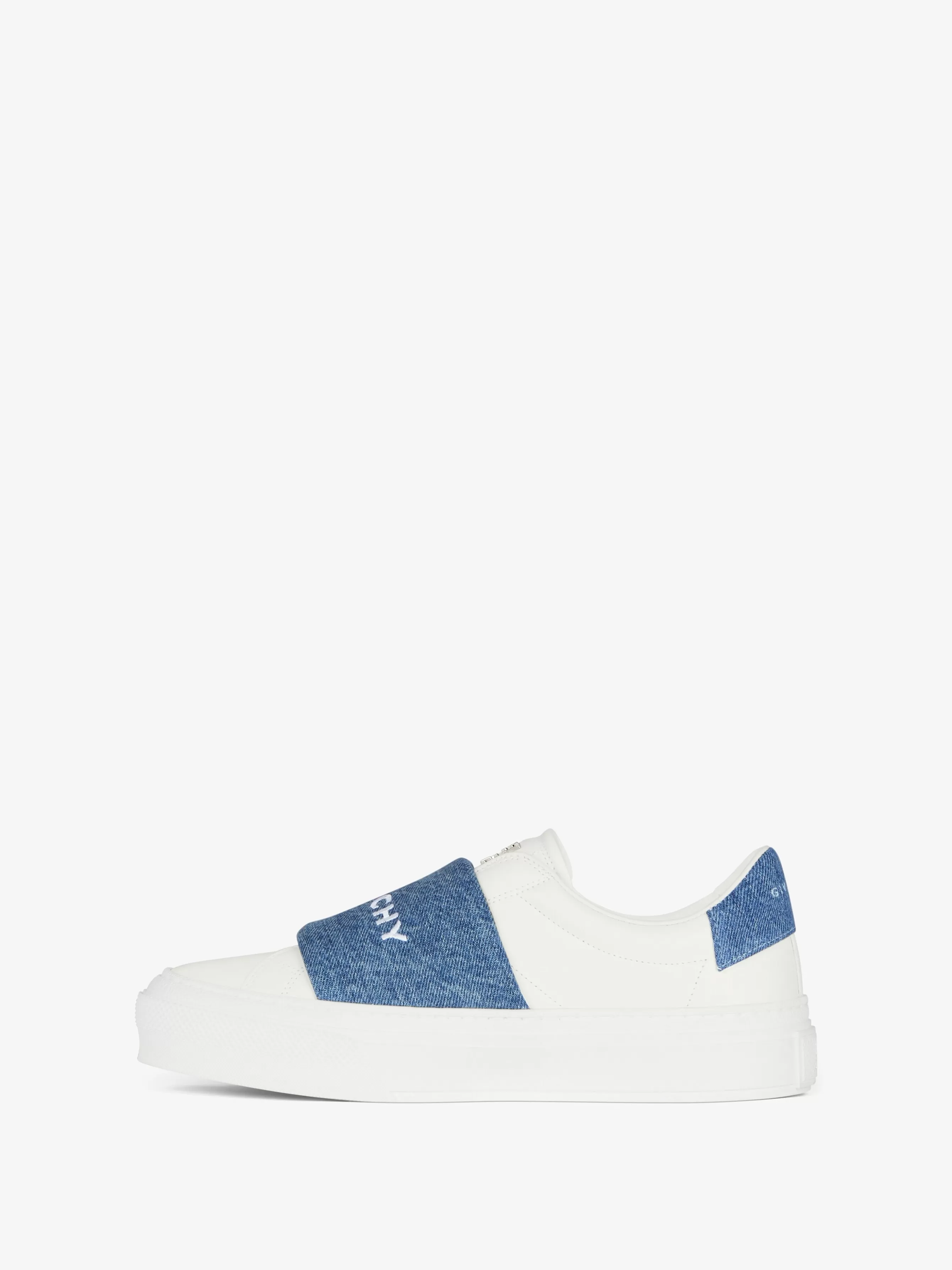 Sale GIVENCHY Shoes-City Sport sneakers in leather with denim strap