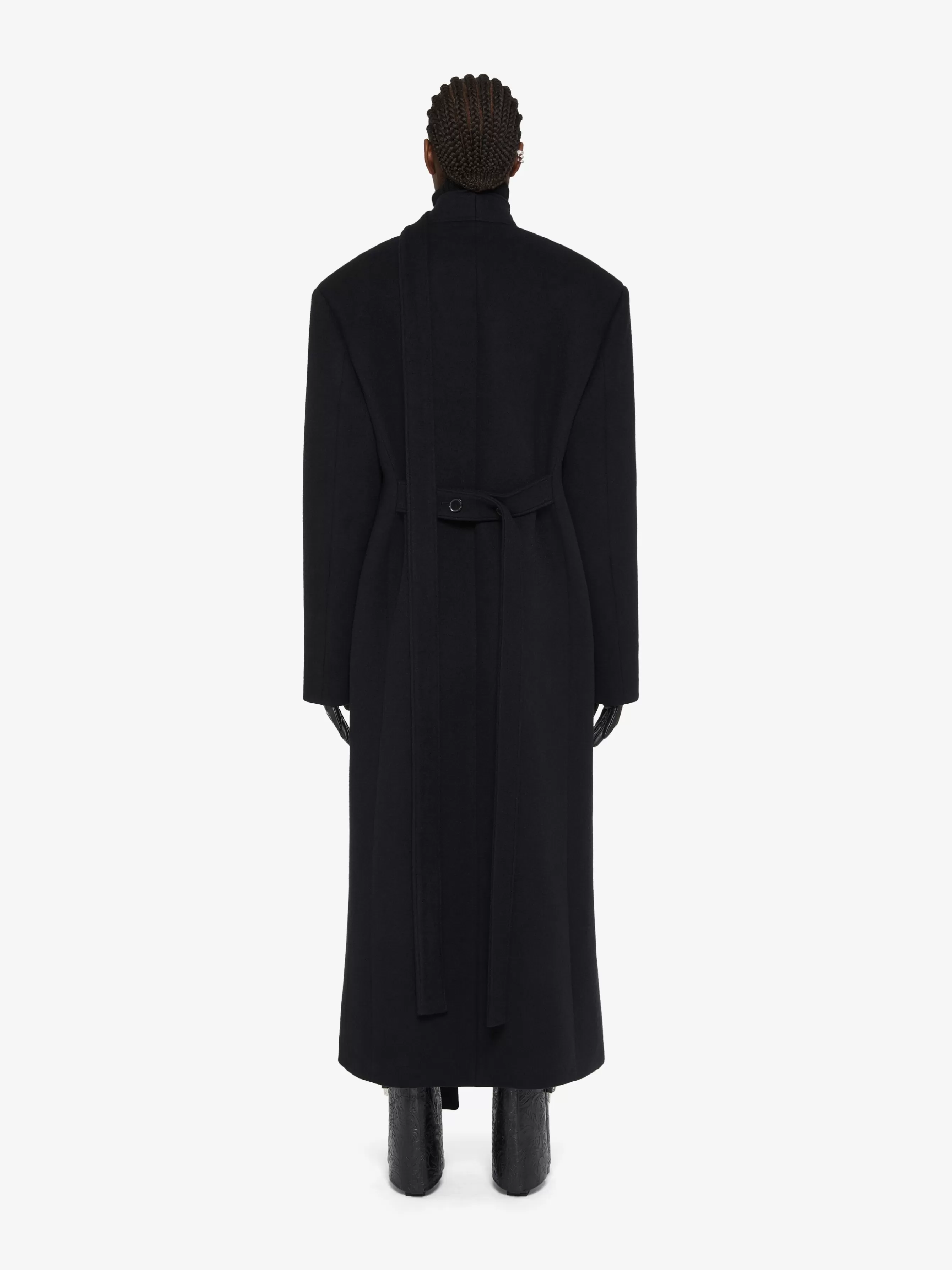 GIVENCHY Jackets & Coats-Coat in double face cashmere with scarf