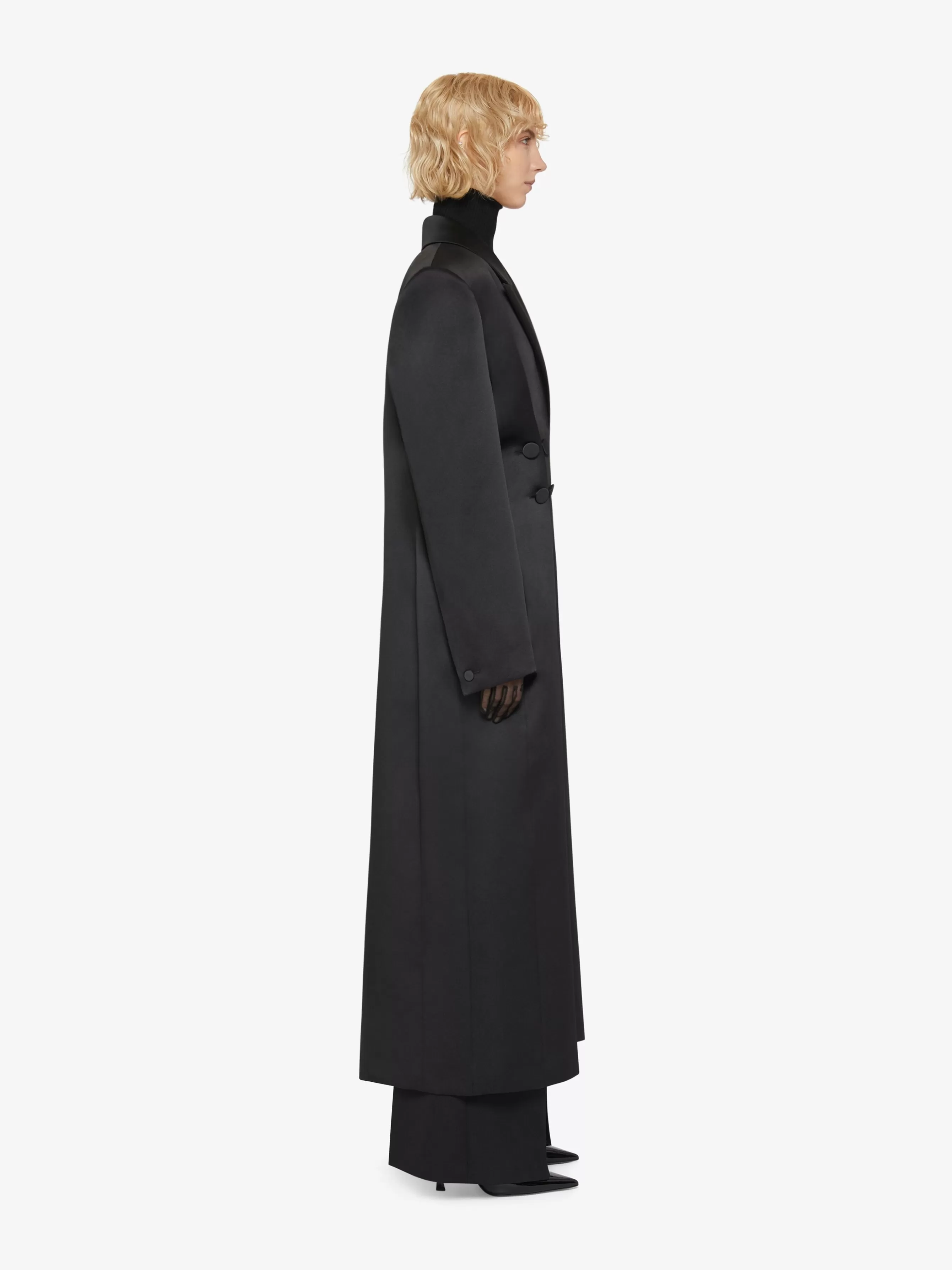 Sale GIVENCHY Outerwear-Coat with buttons in satin