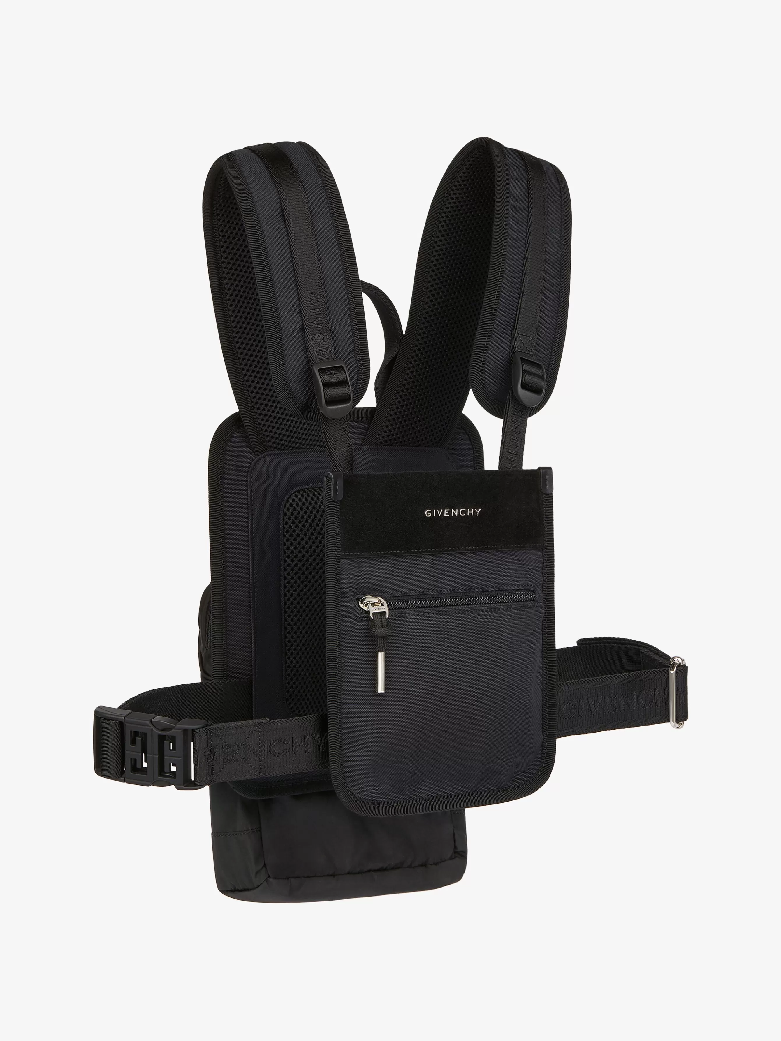 Men GIVENCHY Voyou | Pandora-Corset bag in nylon and suede