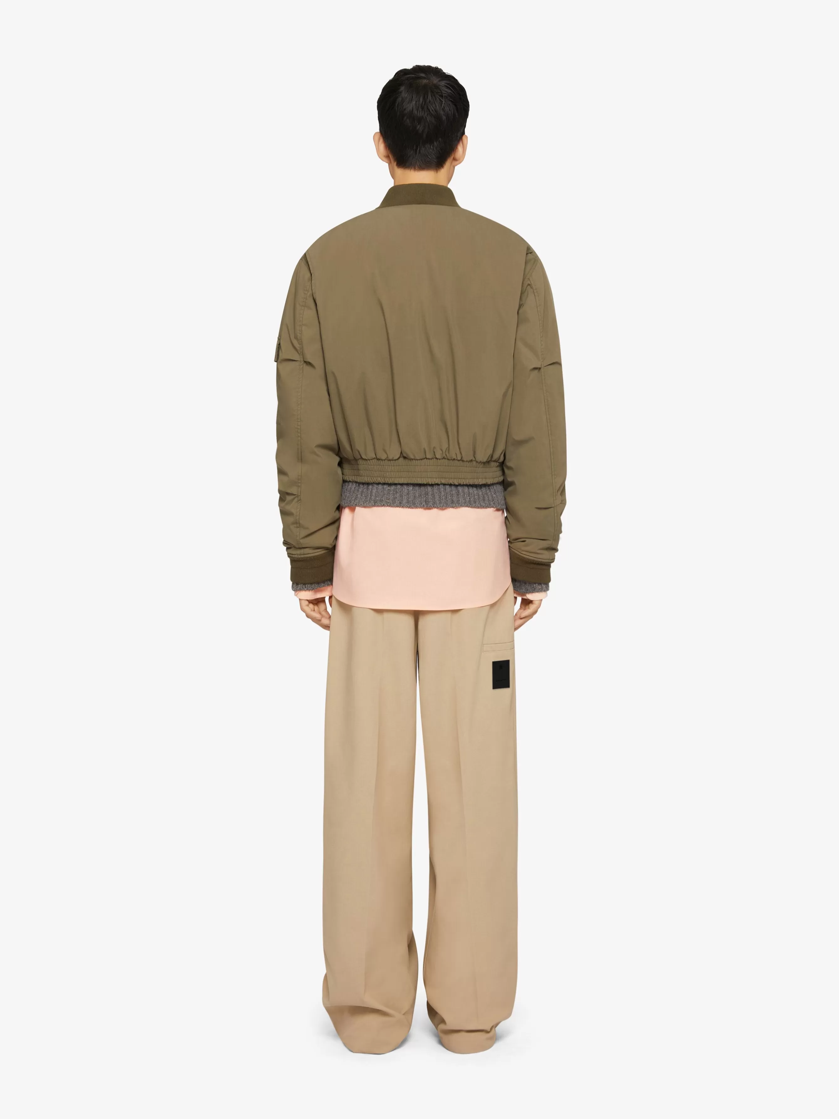 GIVENCHY Outerwear & Blousons-Cropped bomber jacket in cotton