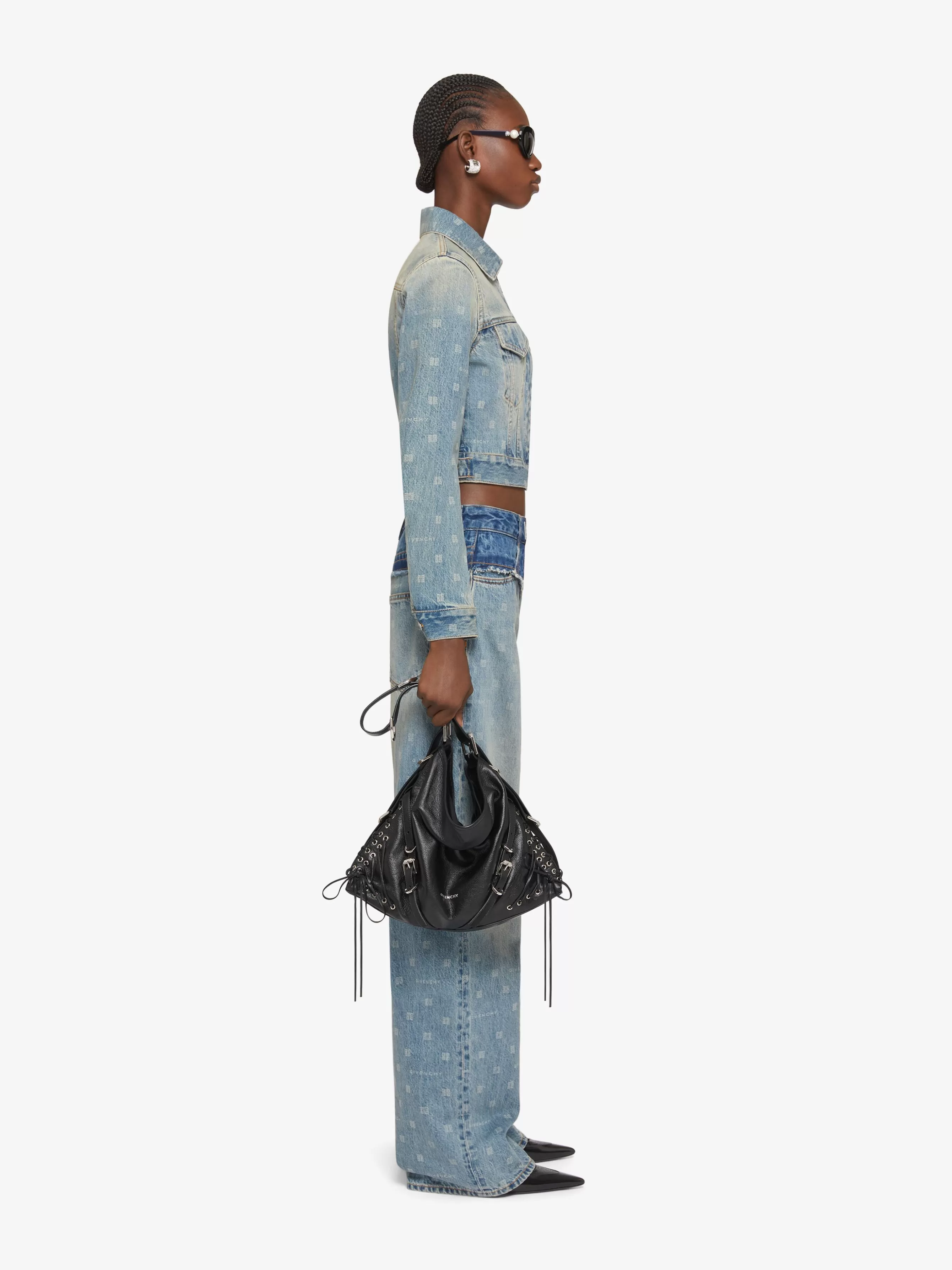 Women GIVENCHY Slides & Sandals | Boots & Booties-Cropped jacket in 4G denim