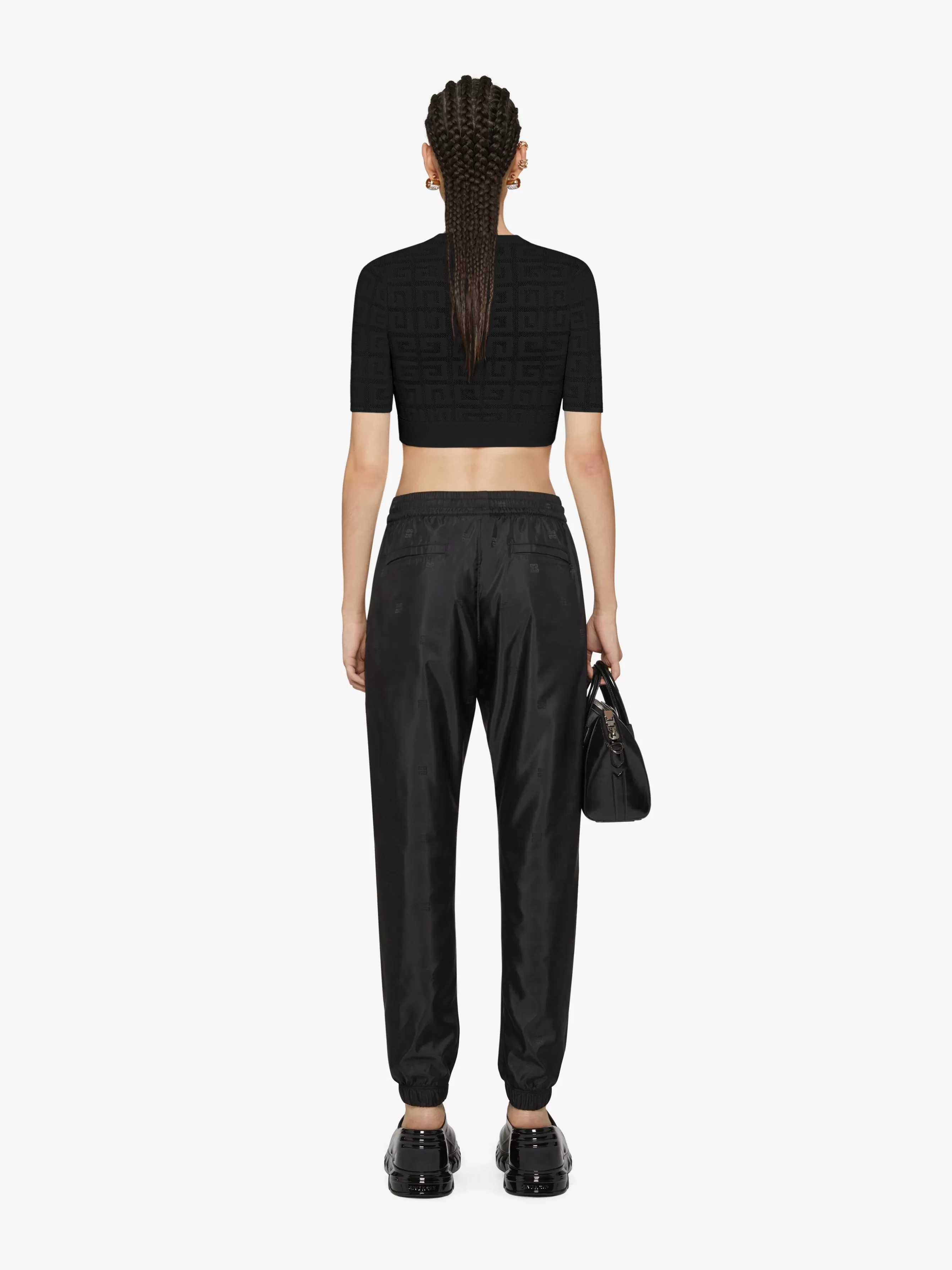 GIVENCHY Knitwear-Cropped sweater in 4G jacquard