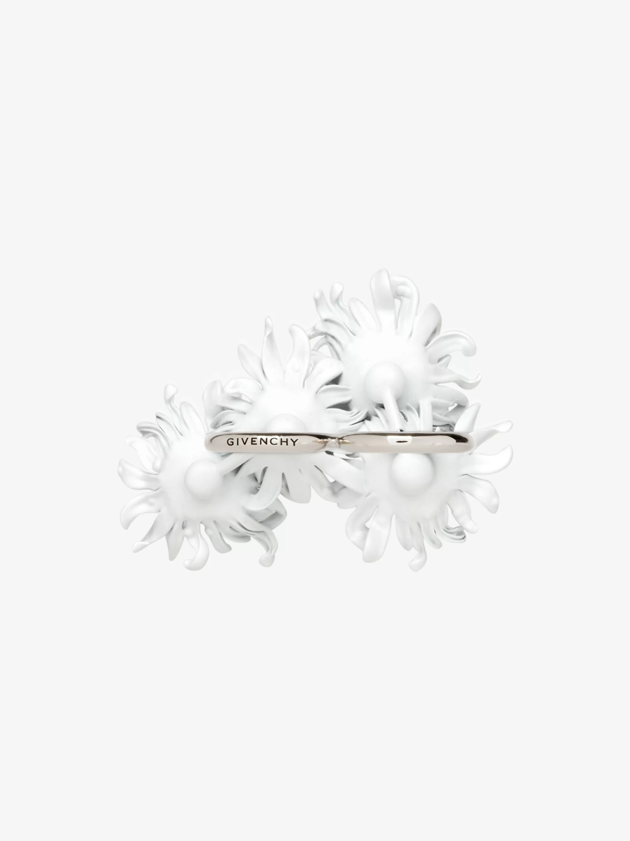 Sale/Women GIVENCHY Jewels & Accessories | Jewelry-Daisy double fingers ring in metal and enamel with crystals