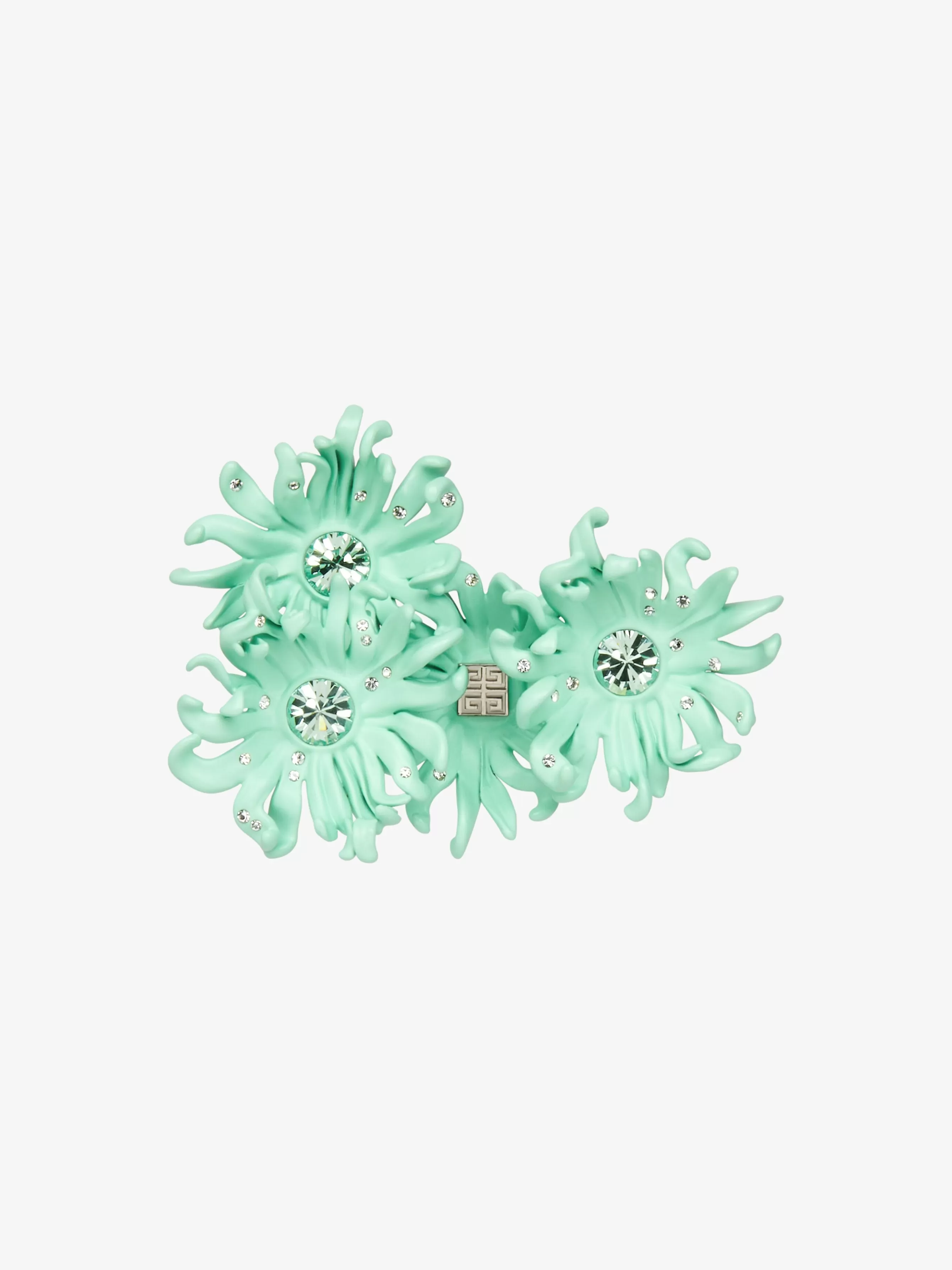 Sale/Women GIVENCHY Jewels & Accessories | Jewelry-Daisy double fingers ring in metal and enamel with crystals