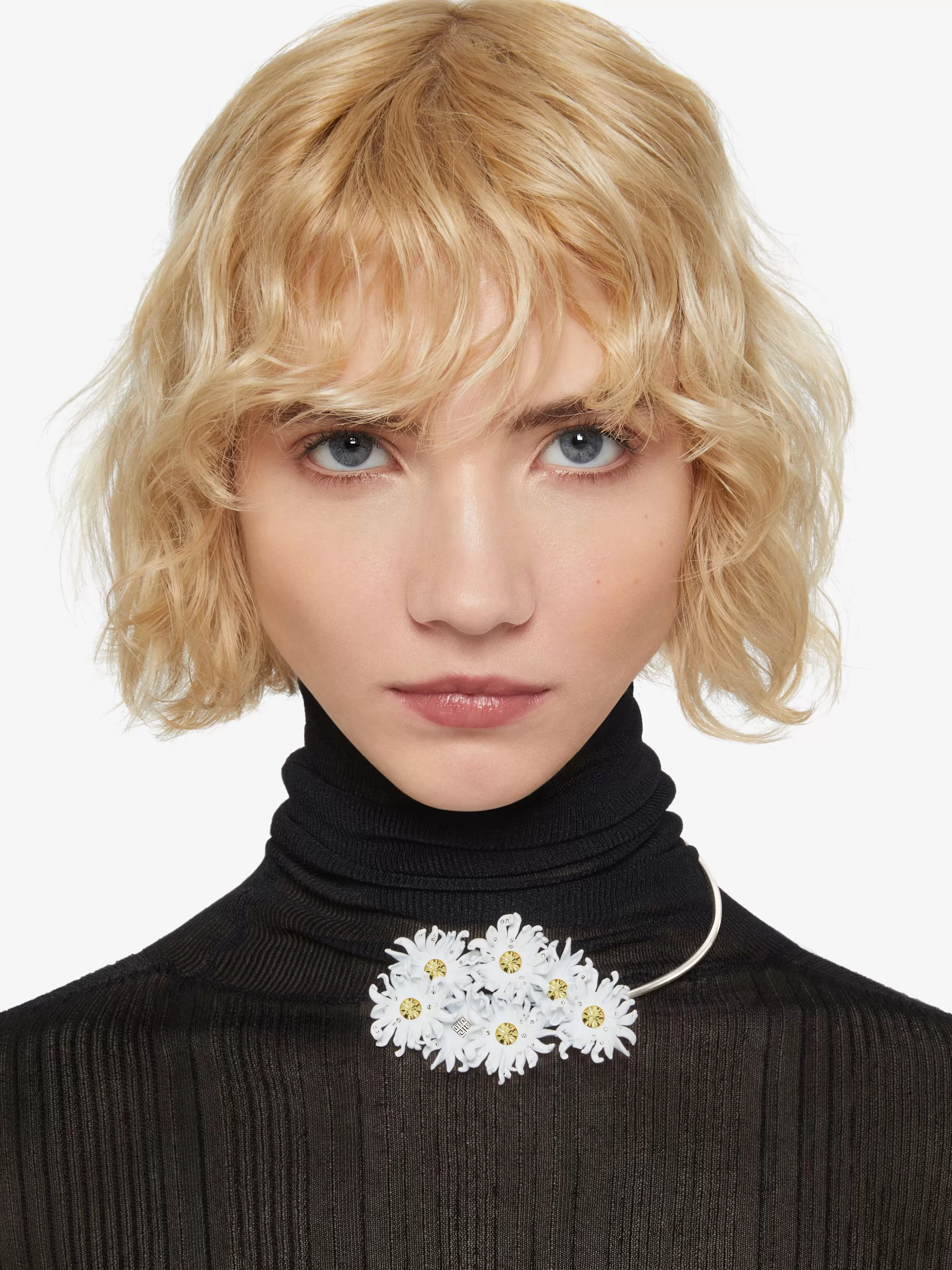 Sale/Women GIVENCHY Jewels & Accessories | Jewelry-Daisy torque necklace in metal and enamel with crystals