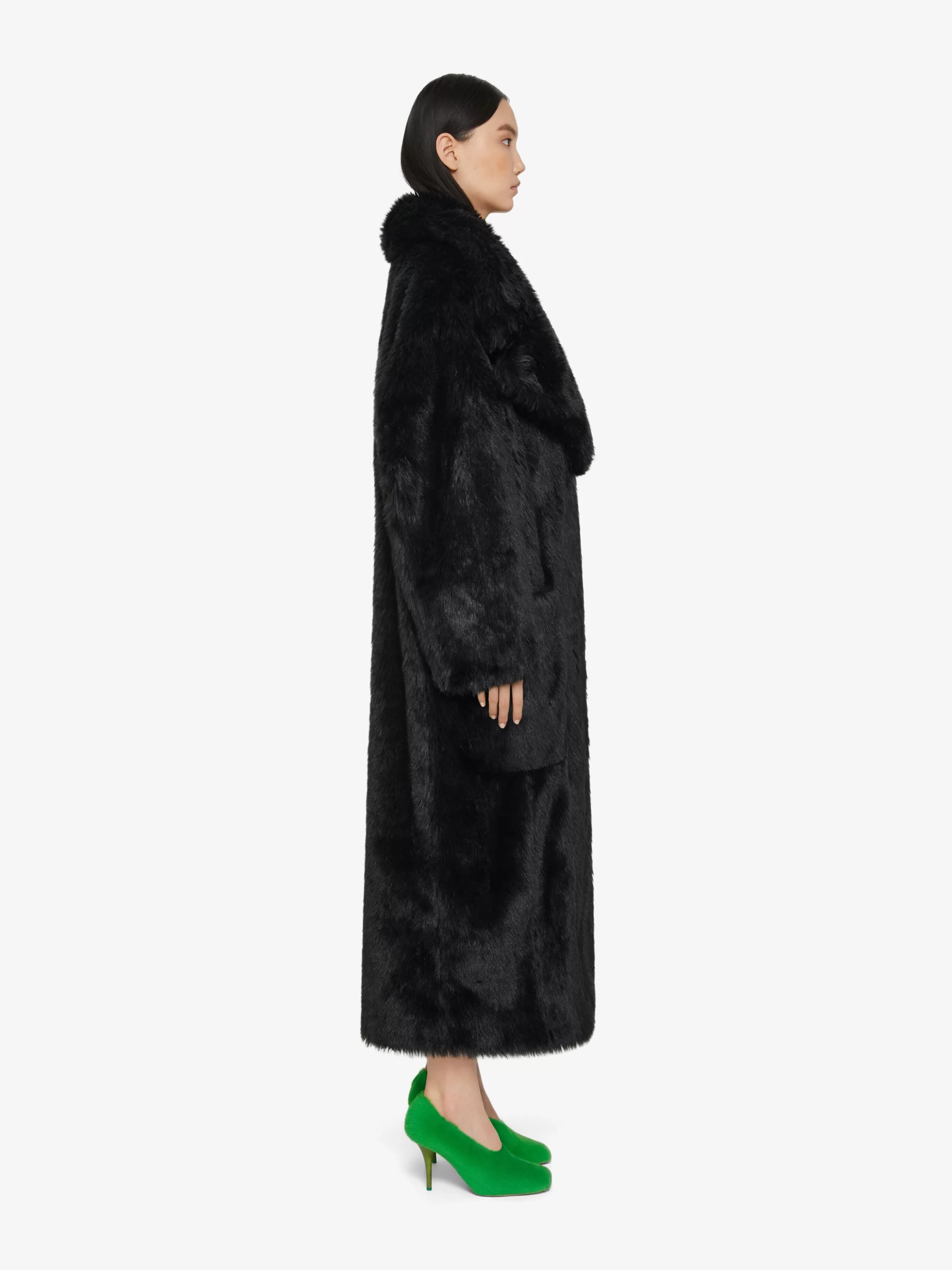 GIVENCHY Jackets & Coats-Double breasted coat in faux fur